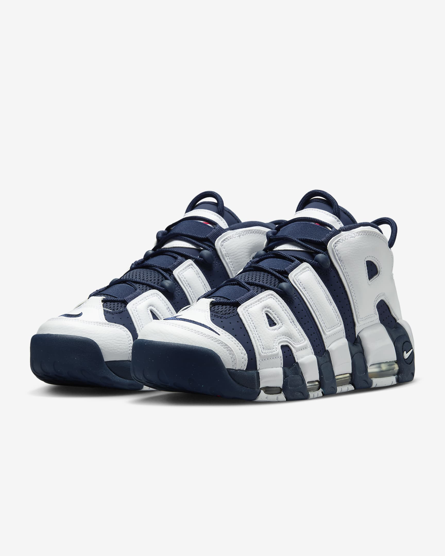 Nike Air More Uptempo '96 男鞋 - 白色/Metallic Gold/University Red/Midnight Navy