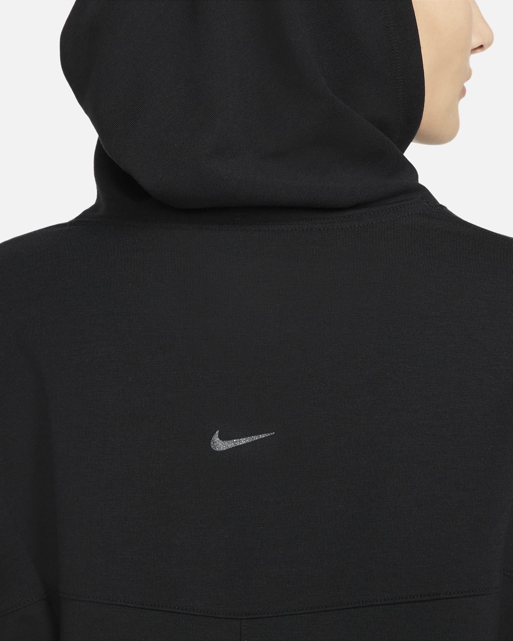 Nike Yoga Dri-FIT Women's Fleece Hoodie - Black/Iron Grey