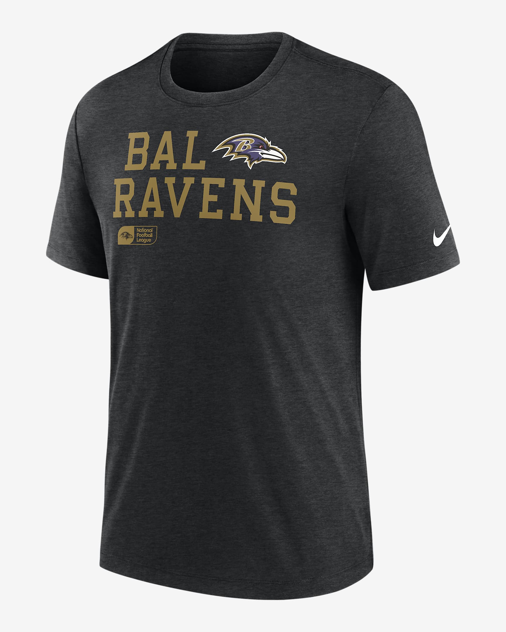 Baltimore Ravens Overlap Lockup Men's Nike NFL T-Shirt - Black