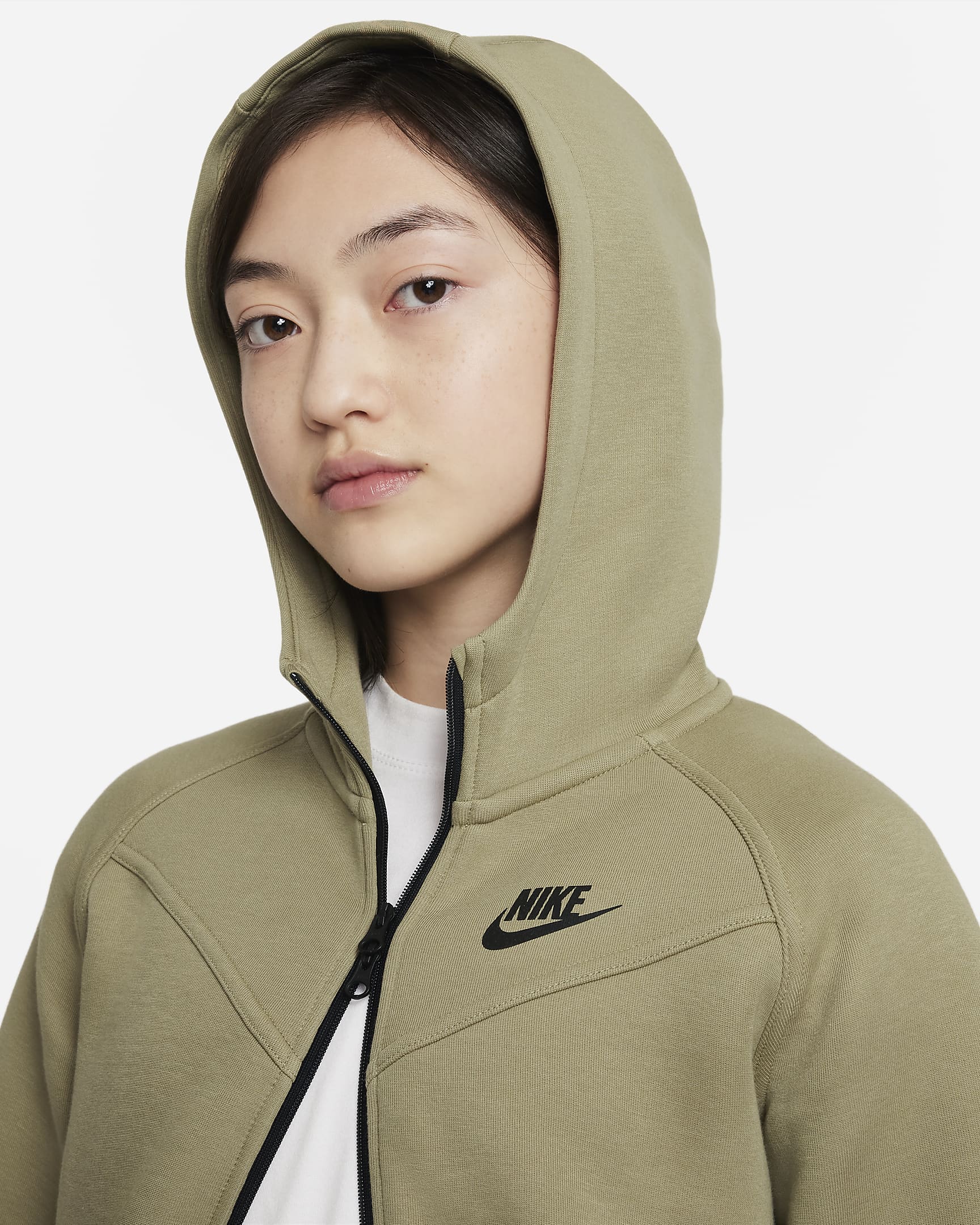 Nike Sportswear Tech Fleece Older Kids' (Girls') Full-Zip Hoodie. Nike CA