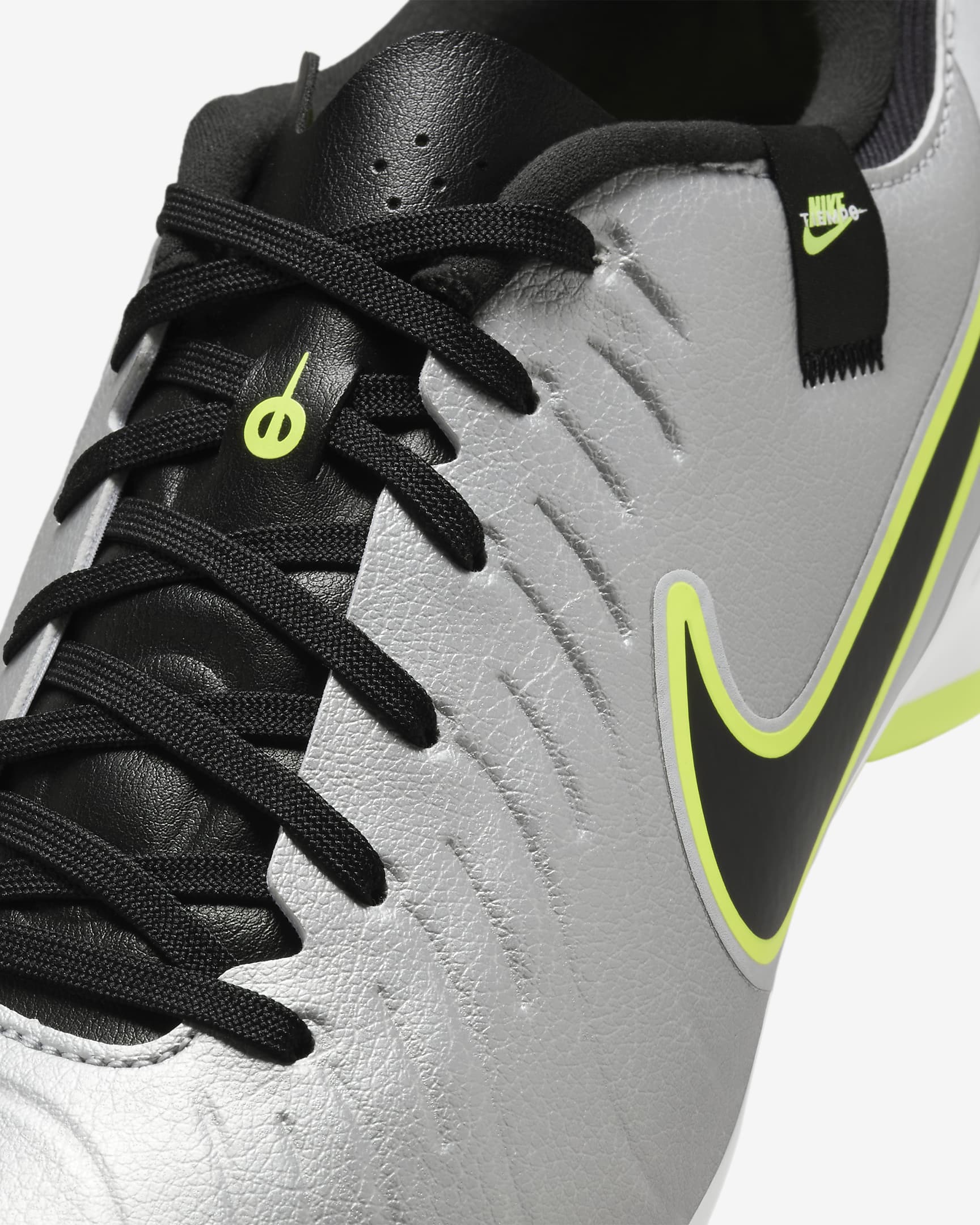 Nike Tiempo Legend 10 Academy Multi-Ground Low-Top Football Boot - Metallic Silver/Volt/Black