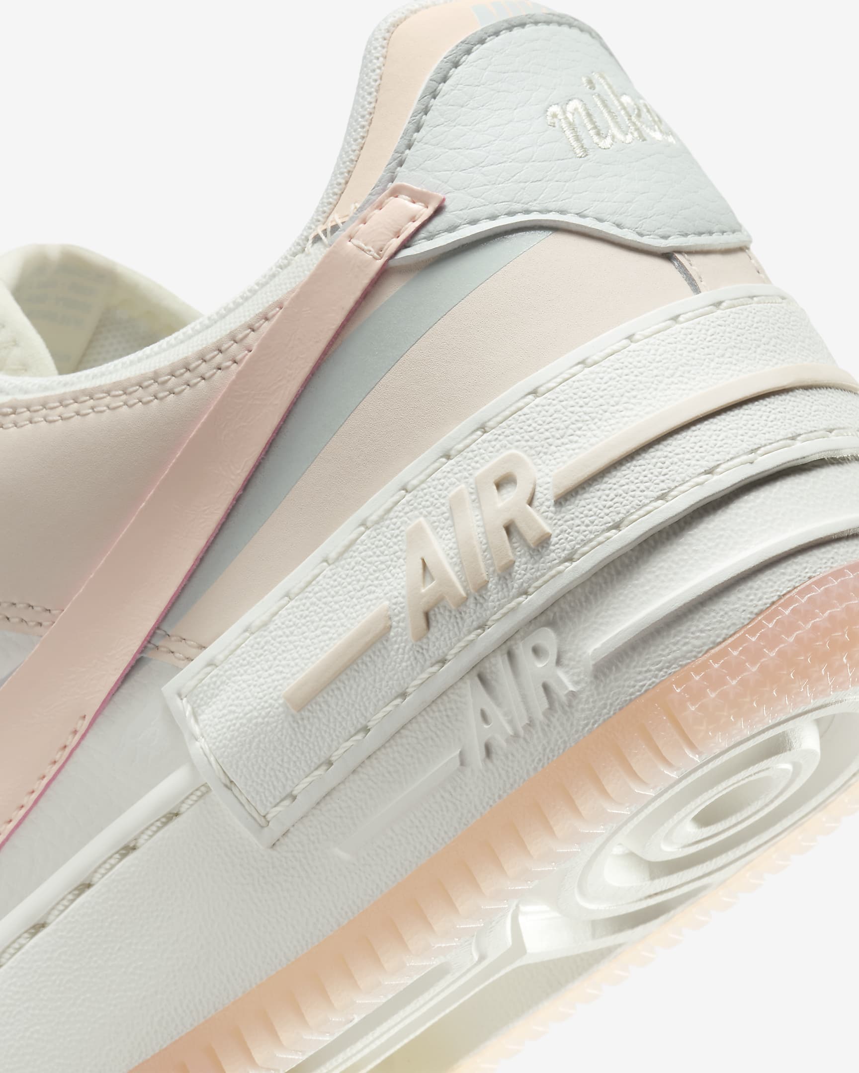 Chaussure Nike Air Force 1 Shadow pour femme - Coconut Milk/Light Silver/Sail/Crimson Tint