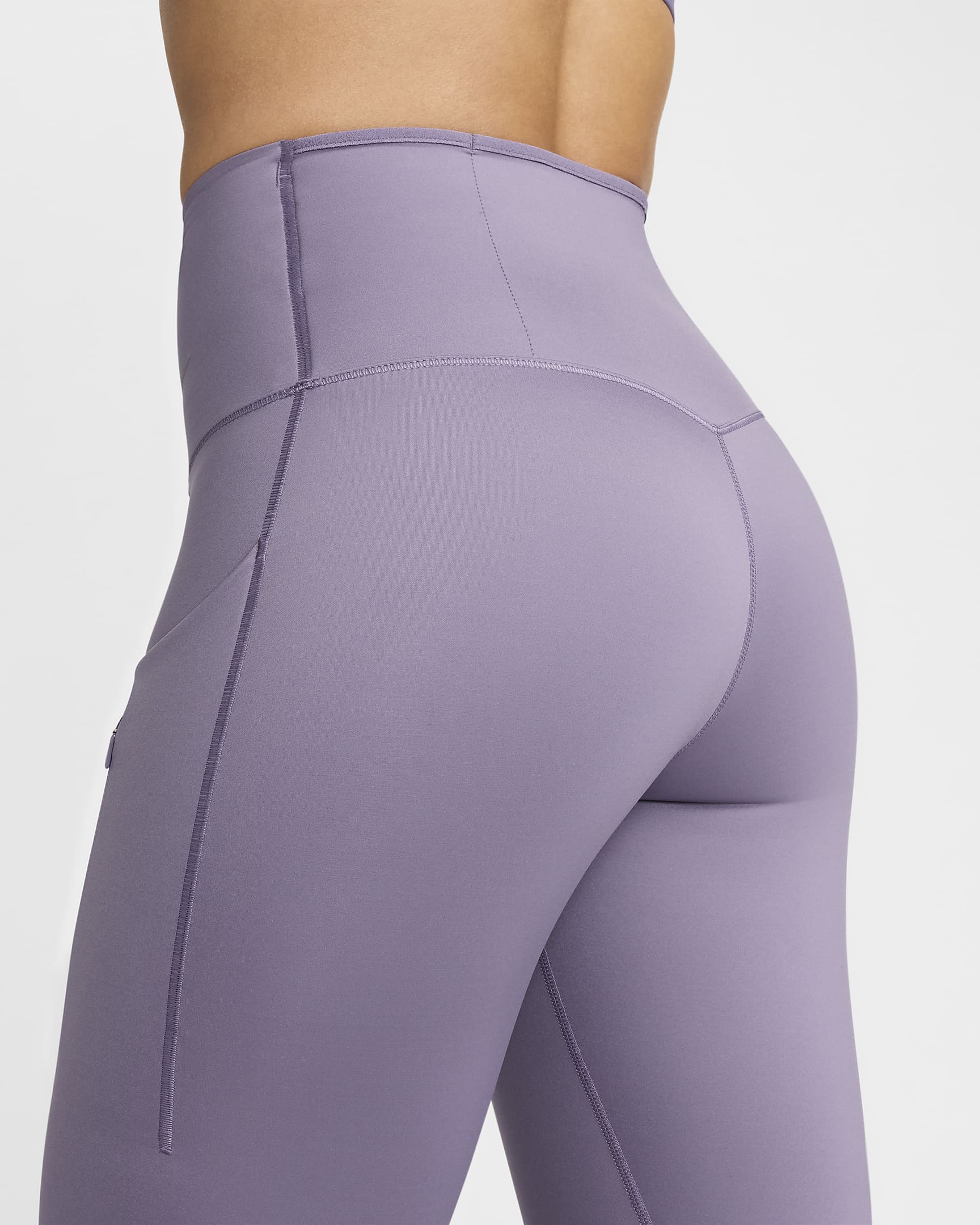 Nike Go erős tartást adó, teljes hosszúságú, magas derekú női leggings zsebekkel - Daybreak/Fekete