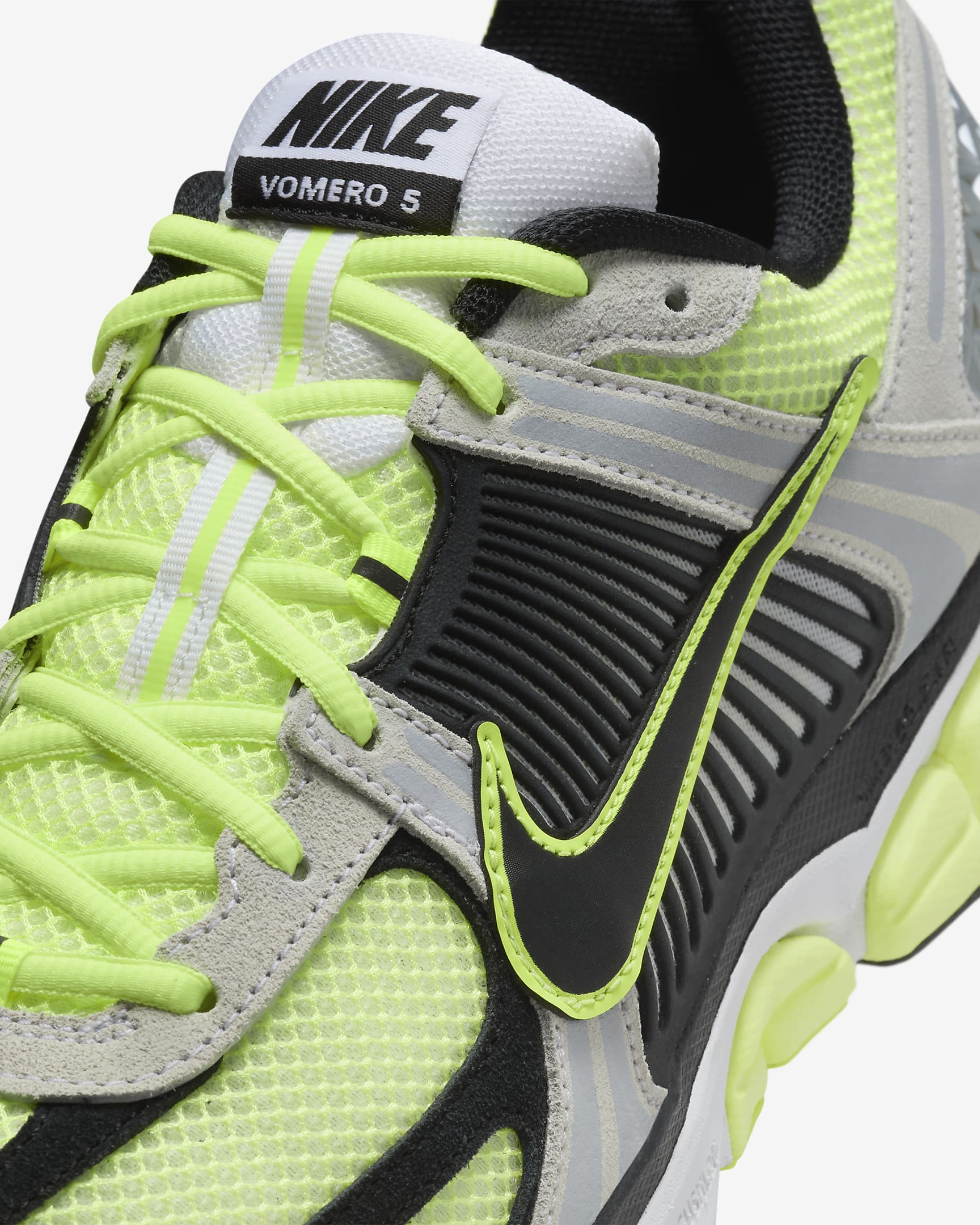 Nike Zoom Vomero 5 Herenschoenen - Volt/Wit/Metallic Platinum/Zwart