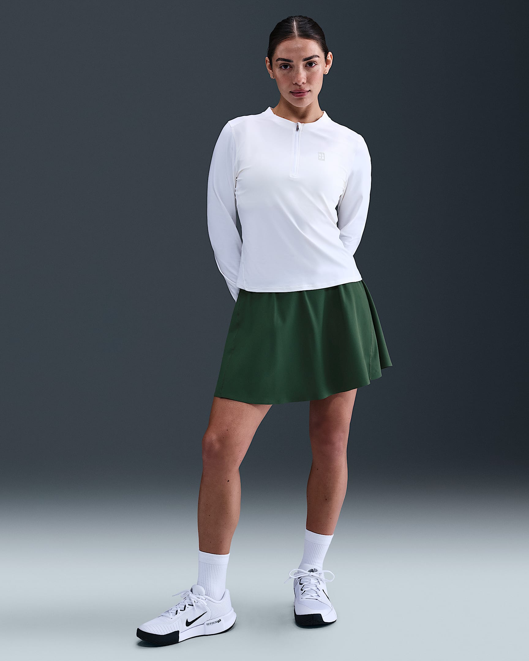 Tenniskjol NikeCourt Ace Advantage Dri-FIT för kvinnor - Fir/Fir