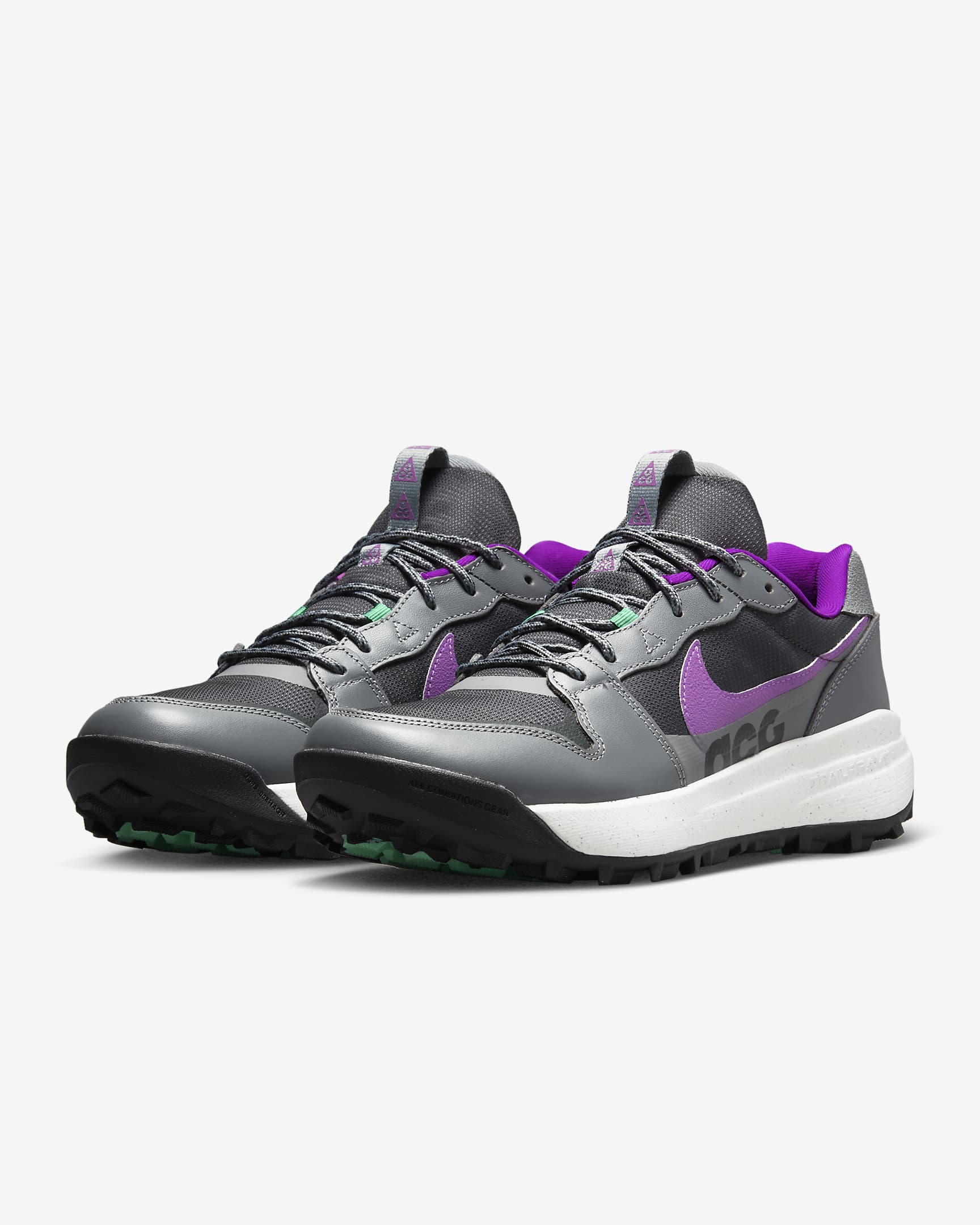 Tenis para hombre Nike ACG Lowcate - Gris humo/Morado vivo/Fantasma/Gris humo oscuro