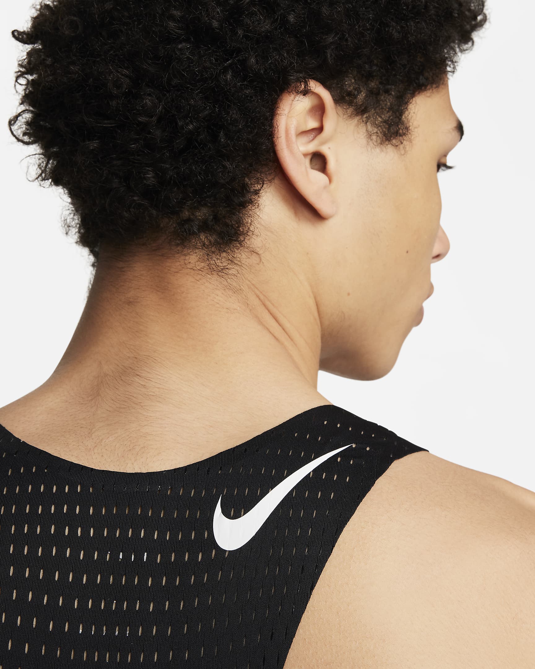 Nike AeroSwift Dri-FIT ADV hardloopsinglet voor heren - Zwart/Summit White