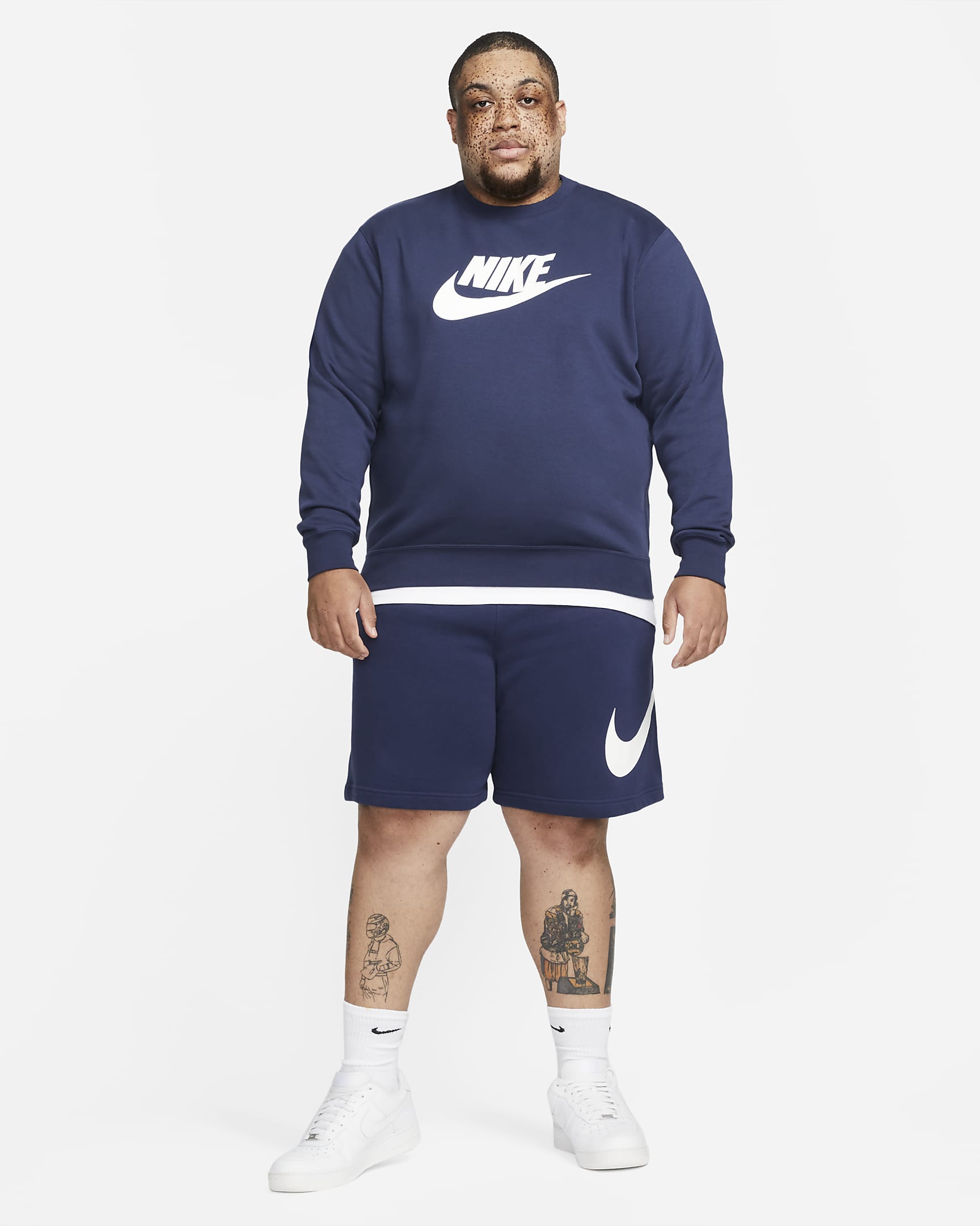 Sudadera con gráfico para hombre Nike Sportswear Club Fleece - Azul marino medianoche