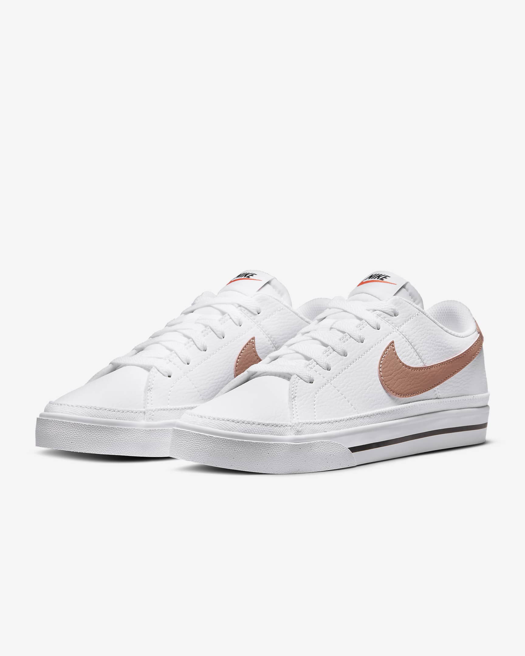 Calzado para mujer Nike Court Legacy Next Nature - Blanco/Naranja team/Negro/Susurro rosa