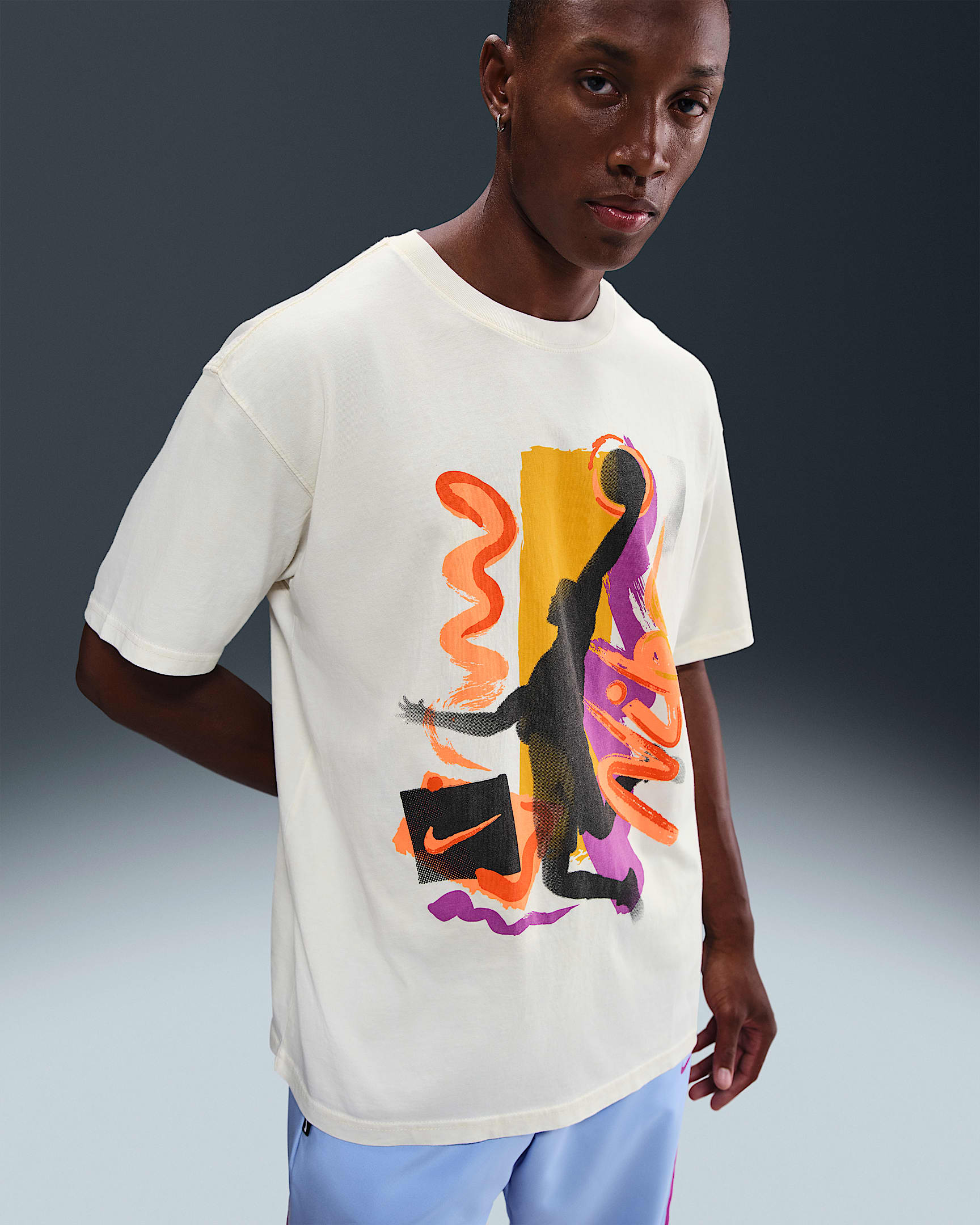 Nike Men's Max90 Basketball T-Shirt - Coconut Milk