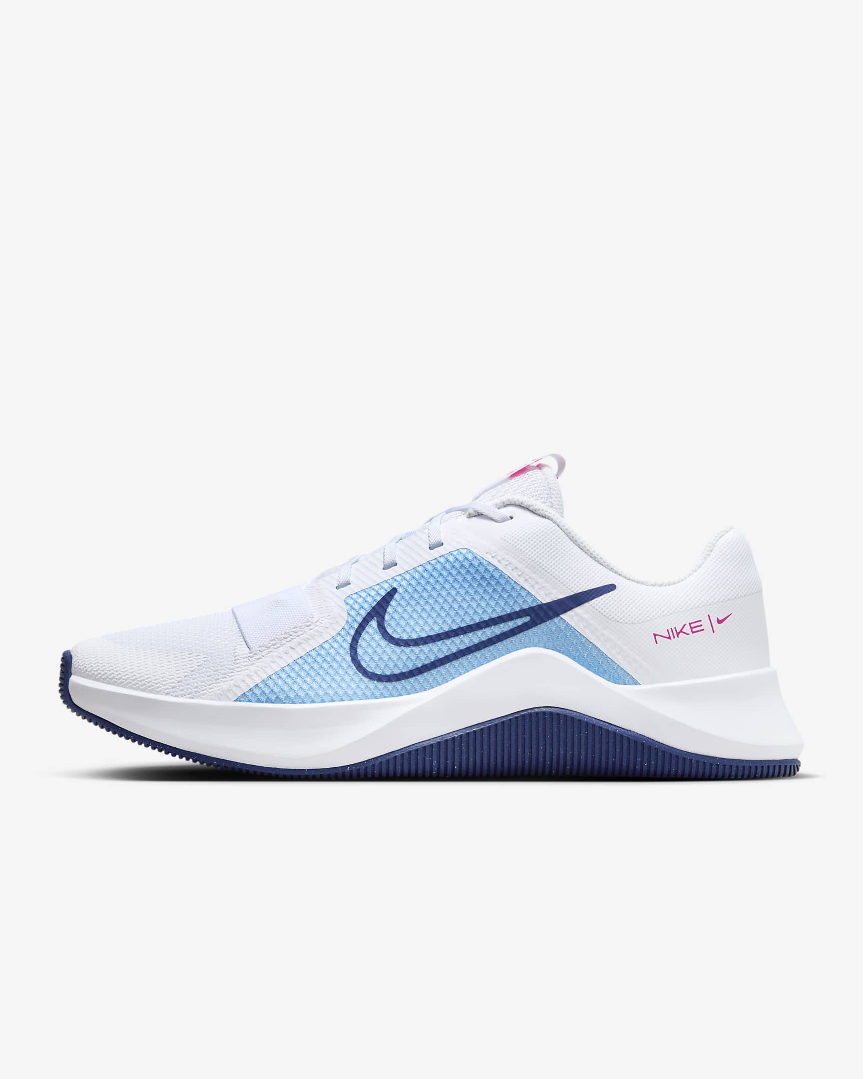 Nike MC Trainer 2 Men's Workout Shoes - White/Aquarius Blue/Fierce Pink/Deep Royal Blue