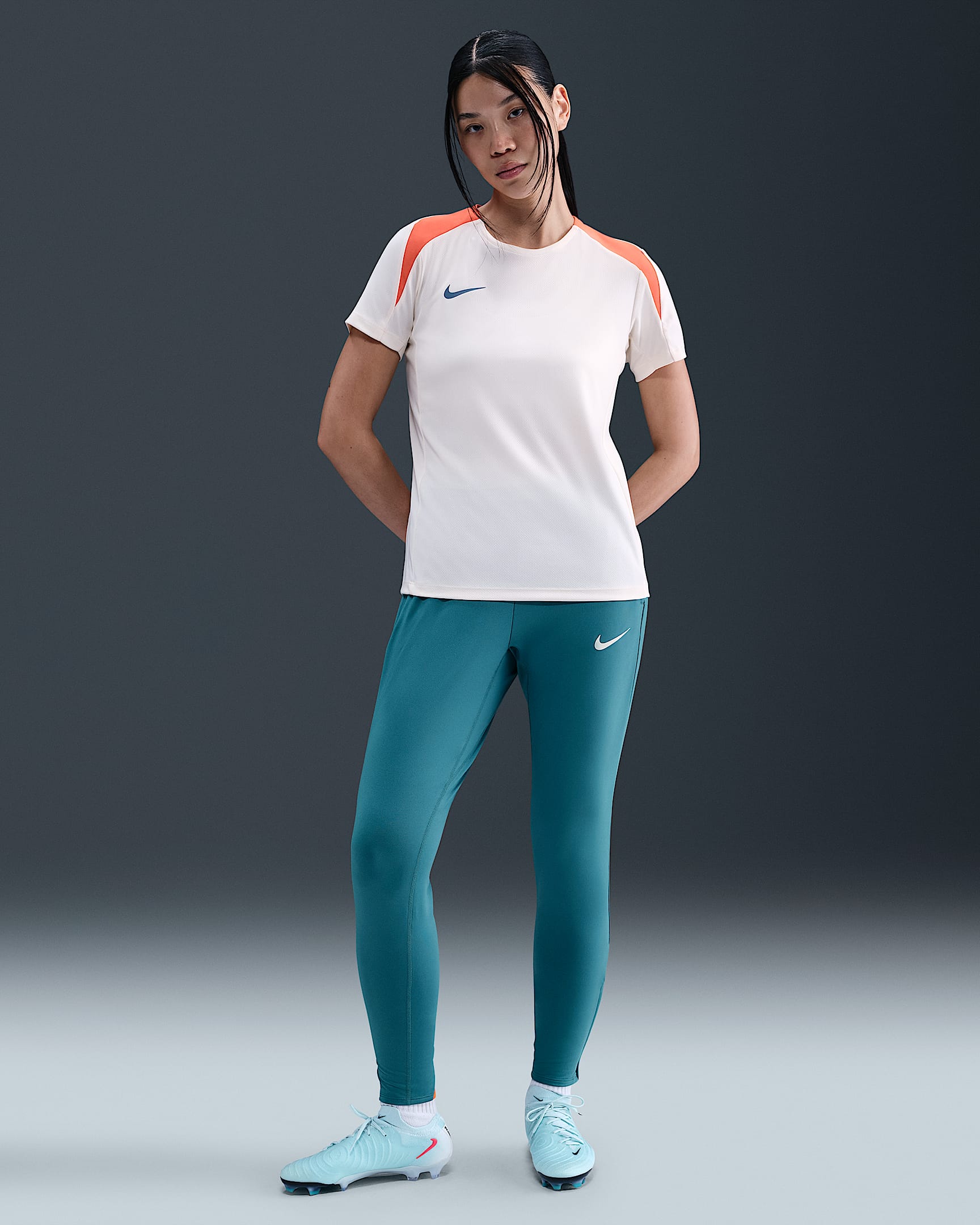 Nike Strike Women's Dri-FIT Soccer Pants - Smokey Blue/Turf Orange/Chalk