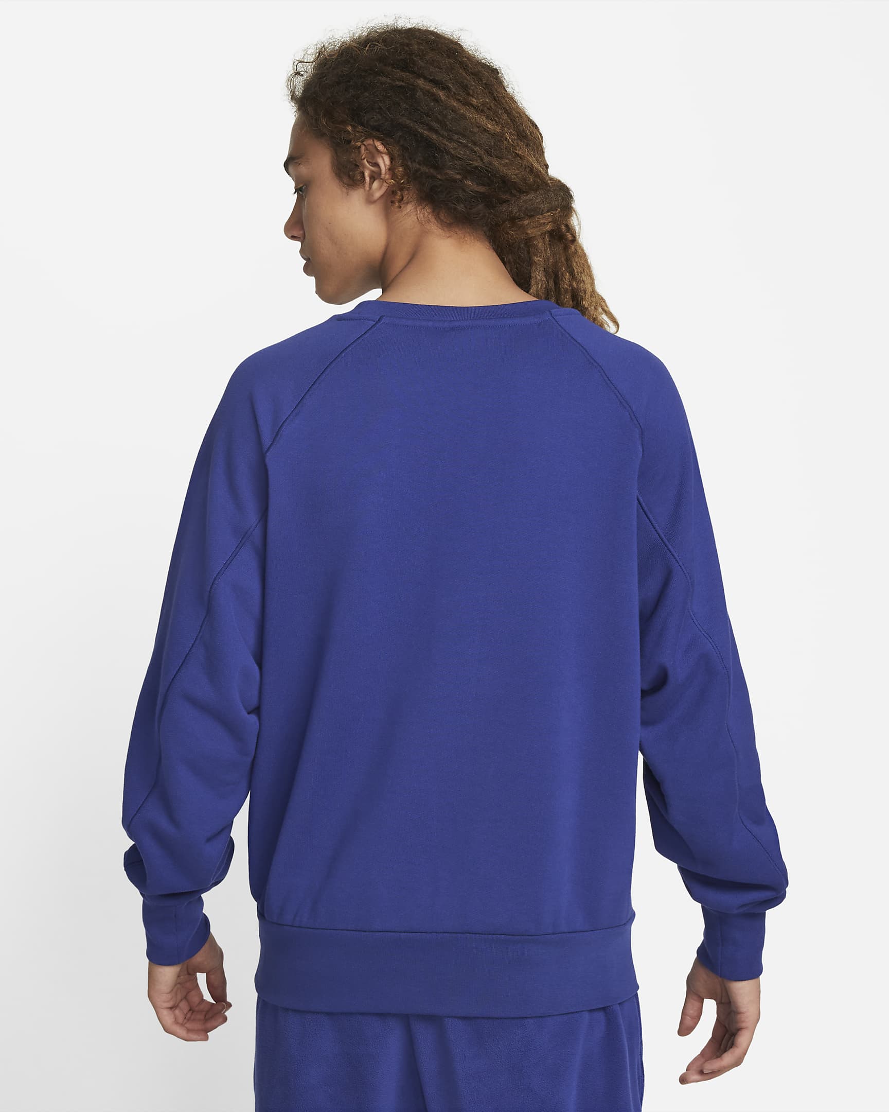 Nike Sportswear Air Men's French Terry Crew - Deep Royal Blue/White