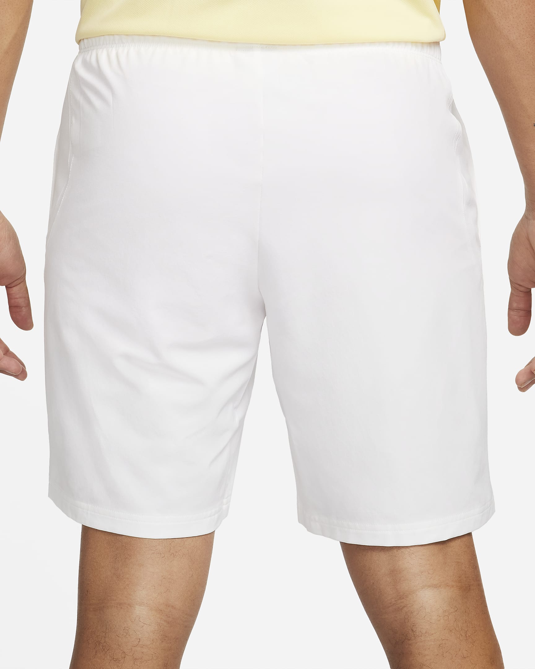 Shorts da tennis 23 cm NikeCourt Advantage – Uomo - Bianco/Bianco/Nero