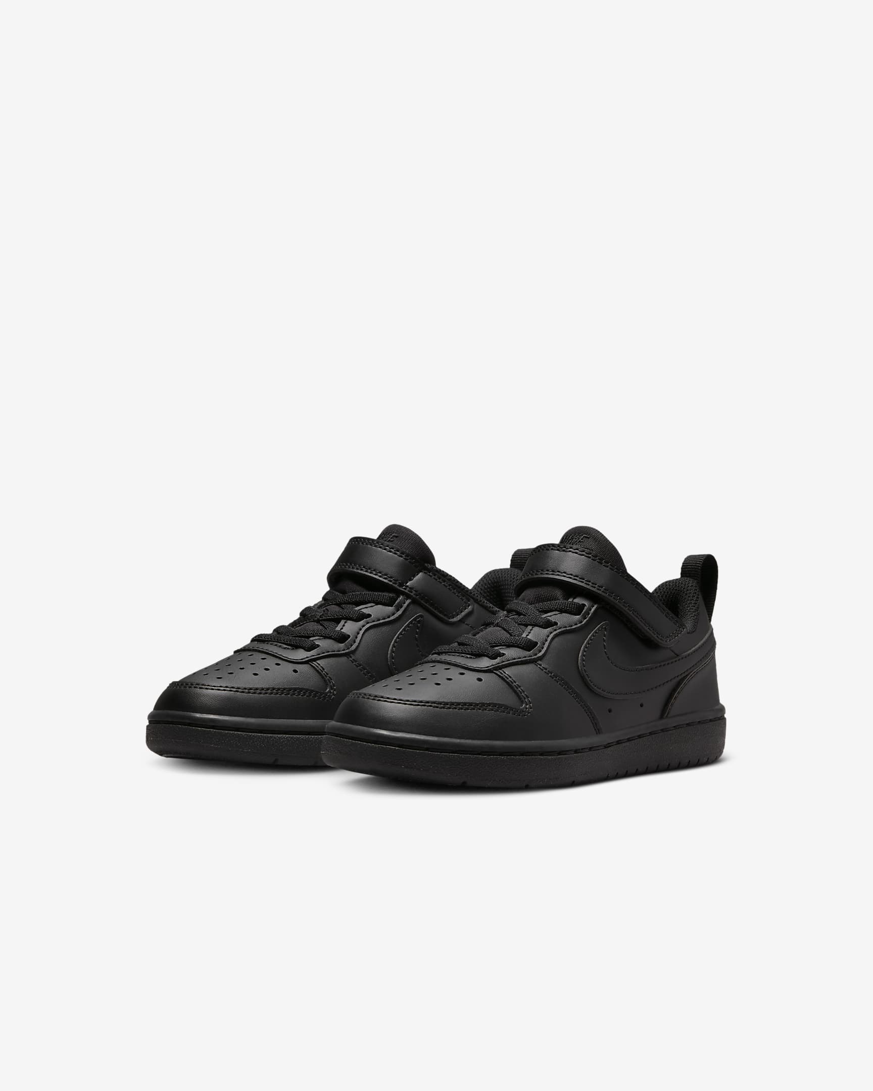 Nike Court Borough Low Recraft kleuterschoenen - Zwart/Zwart/Zwart