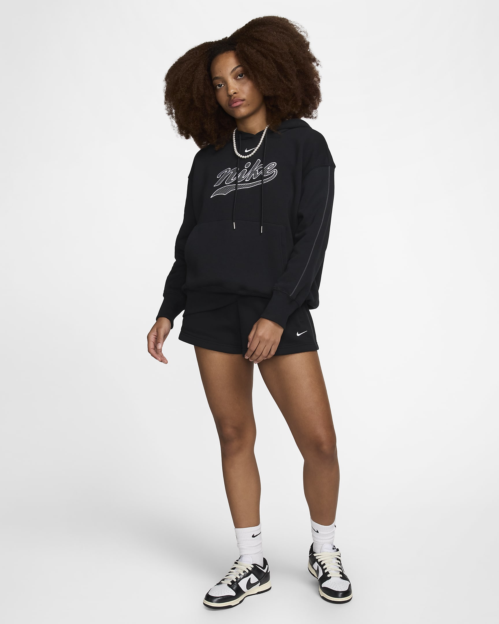 Nike Sportswear Phoenix Fleece hoodie voor dames - Zwart