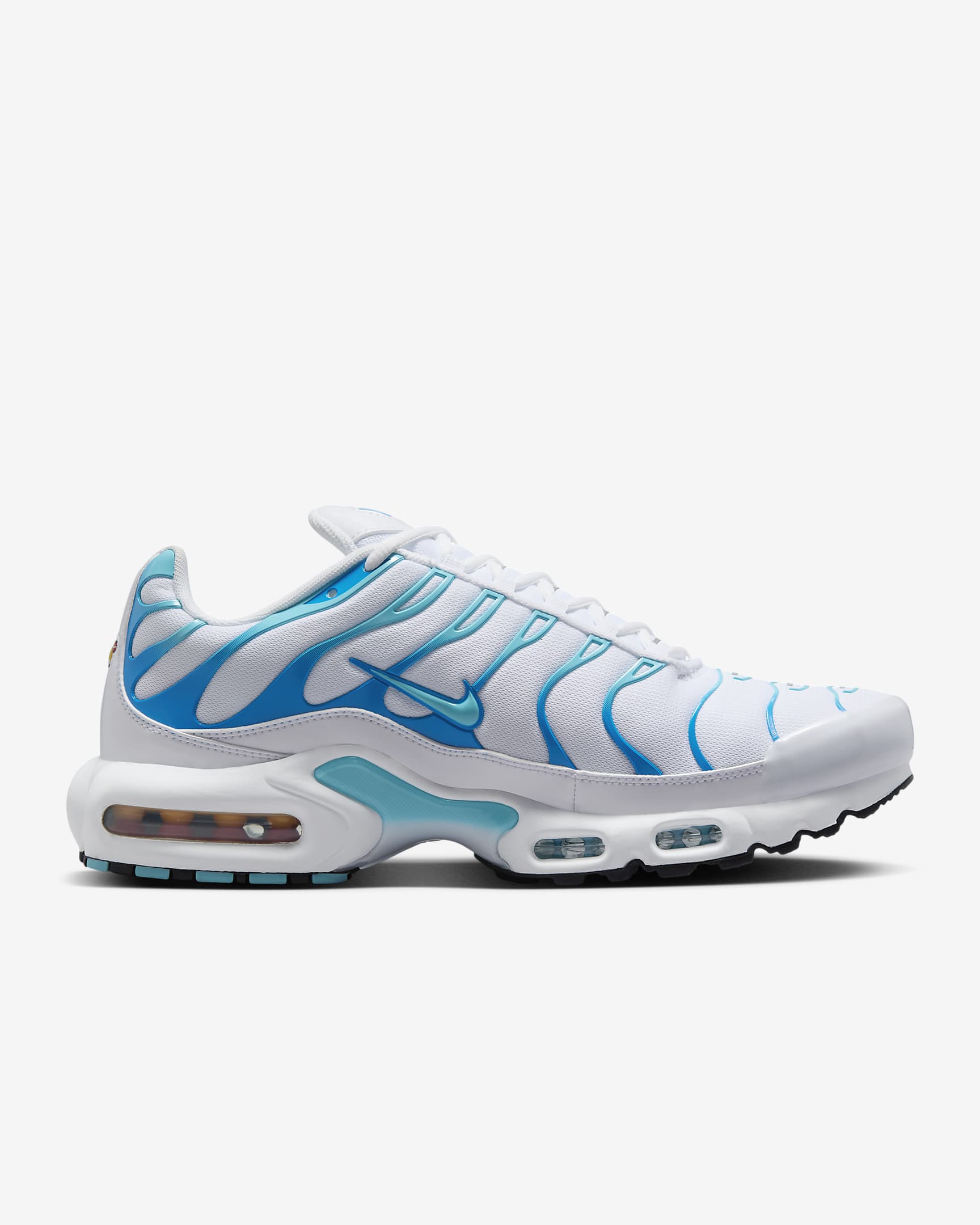 รองเท้าผู้ชาย Nike Air Max Plus - ขาว/Reflect Silver/ดำ/Polarized Blue