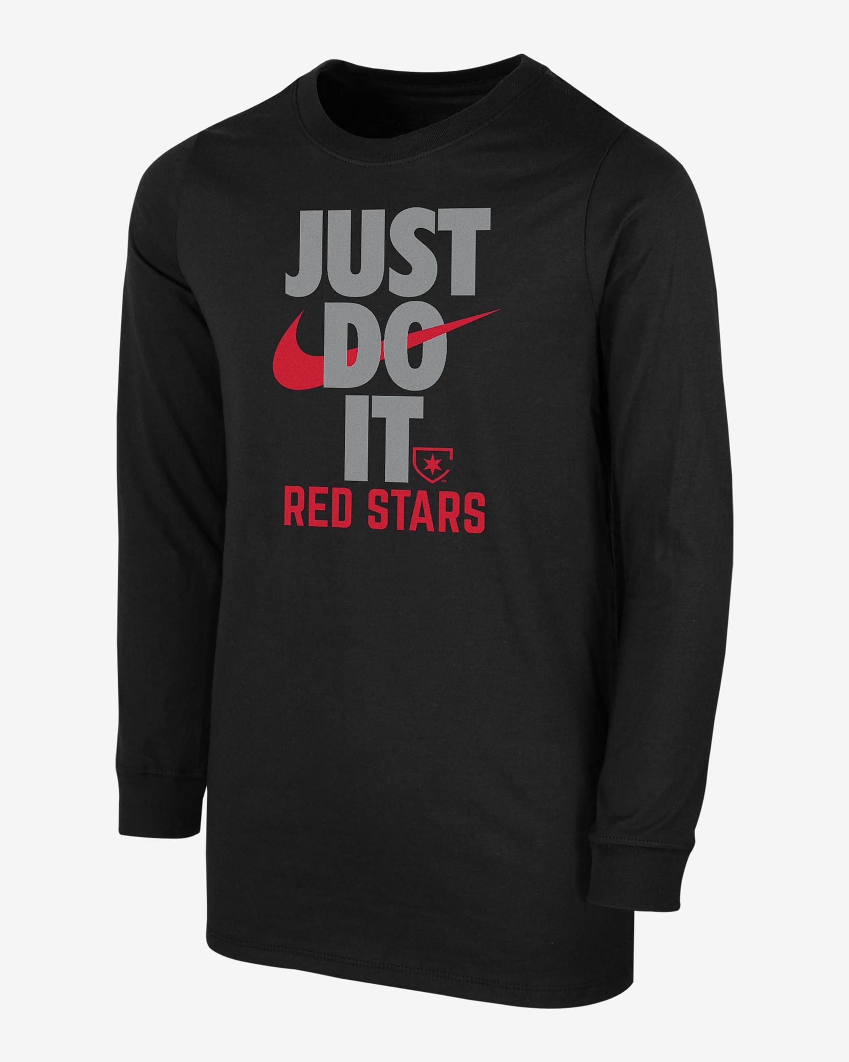 Chicago Red Stars Big Kids' (Boys') Nike Soccer Long-Sleeve T-Shirt - Black