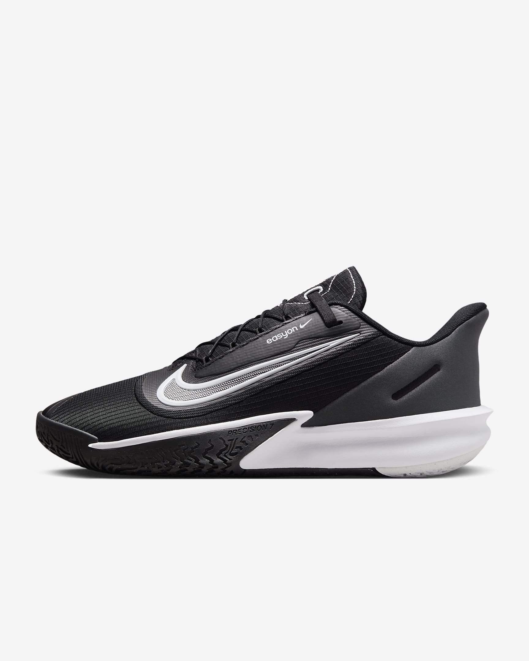 Nike Precision 7 EasyOn Men's Basketball Shoes - Black/Iron Grey/Smoke Grey/White