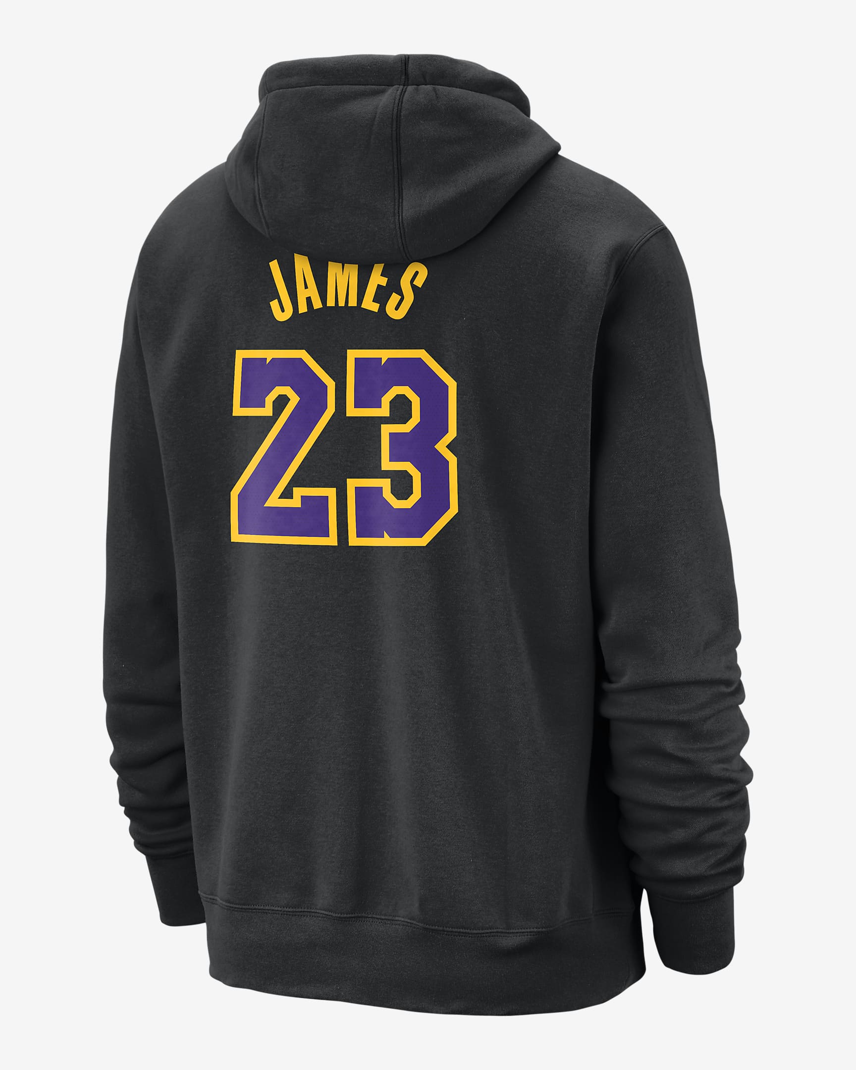 LeBron James Los Angeles Lakers Club Fleece City Edition Nike NBA hettegenser til herre - Svart