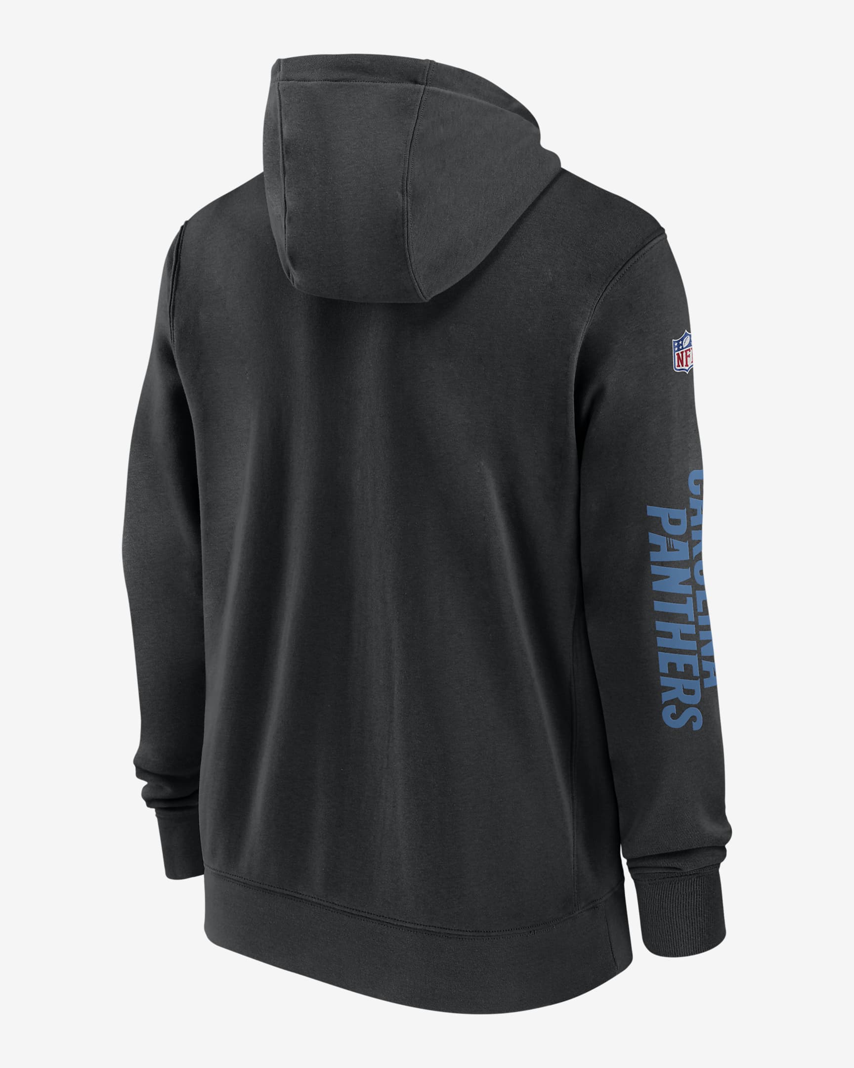 Carolina Panthers Sideline Team Issue Club Men's Nike Full Zip Hoodie - Black