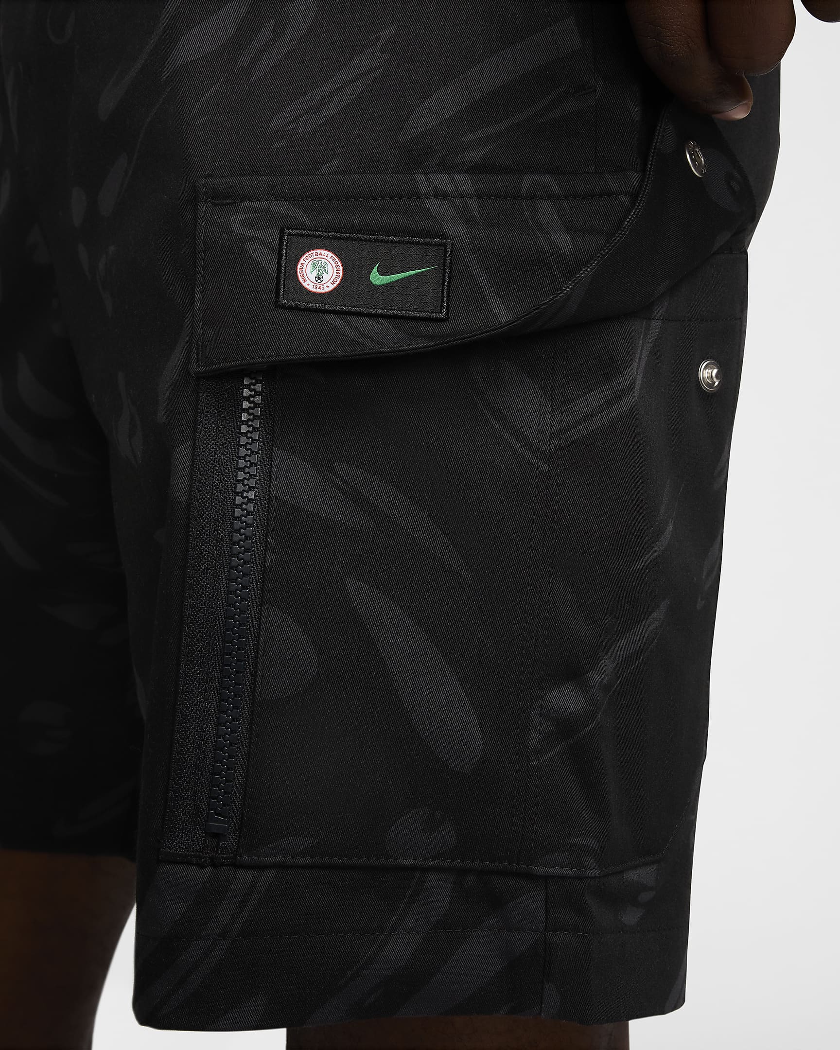 Short tissé Nike Football Nigeria pour homme - Noir