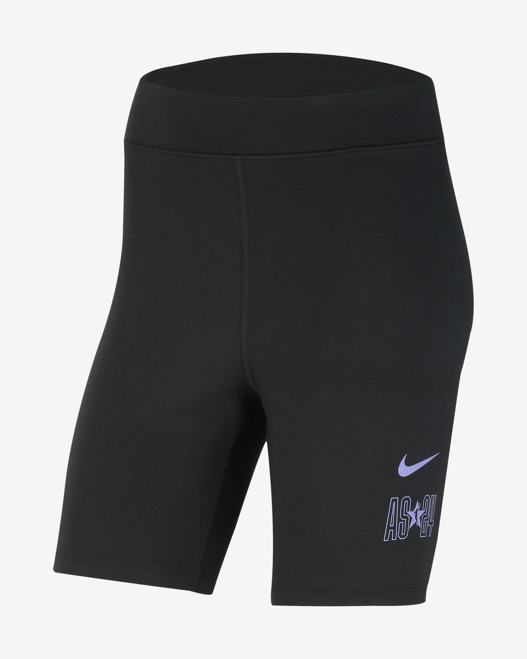 WNBA 2024 All-Star Weekend Classic Women's Nike Basketball 8" Biker Shorts - Black/Purple Pulse