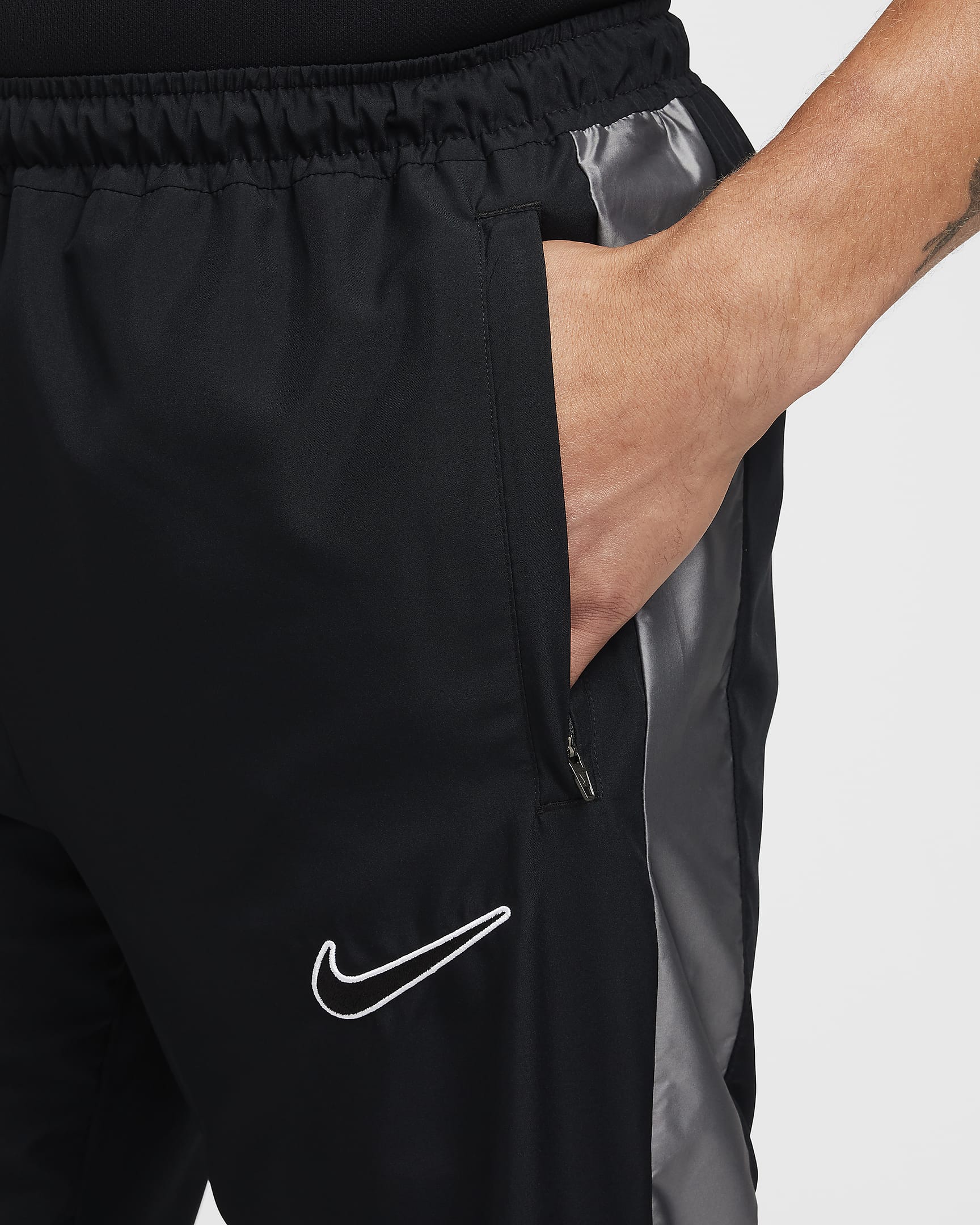 Pantalon de foot déperlant Nike Academy pour homme - Noir/Blanc/Blanc