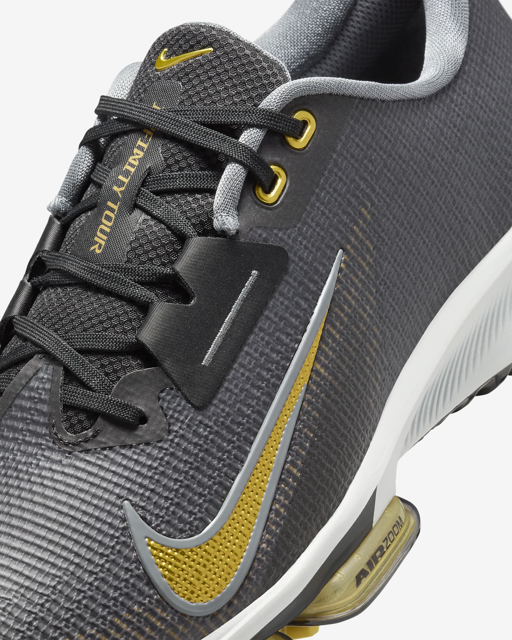 Nike Infinity Tour 2 Golf Shoes - Black/Cool Grey/Pure Platinum/Infinite Gold