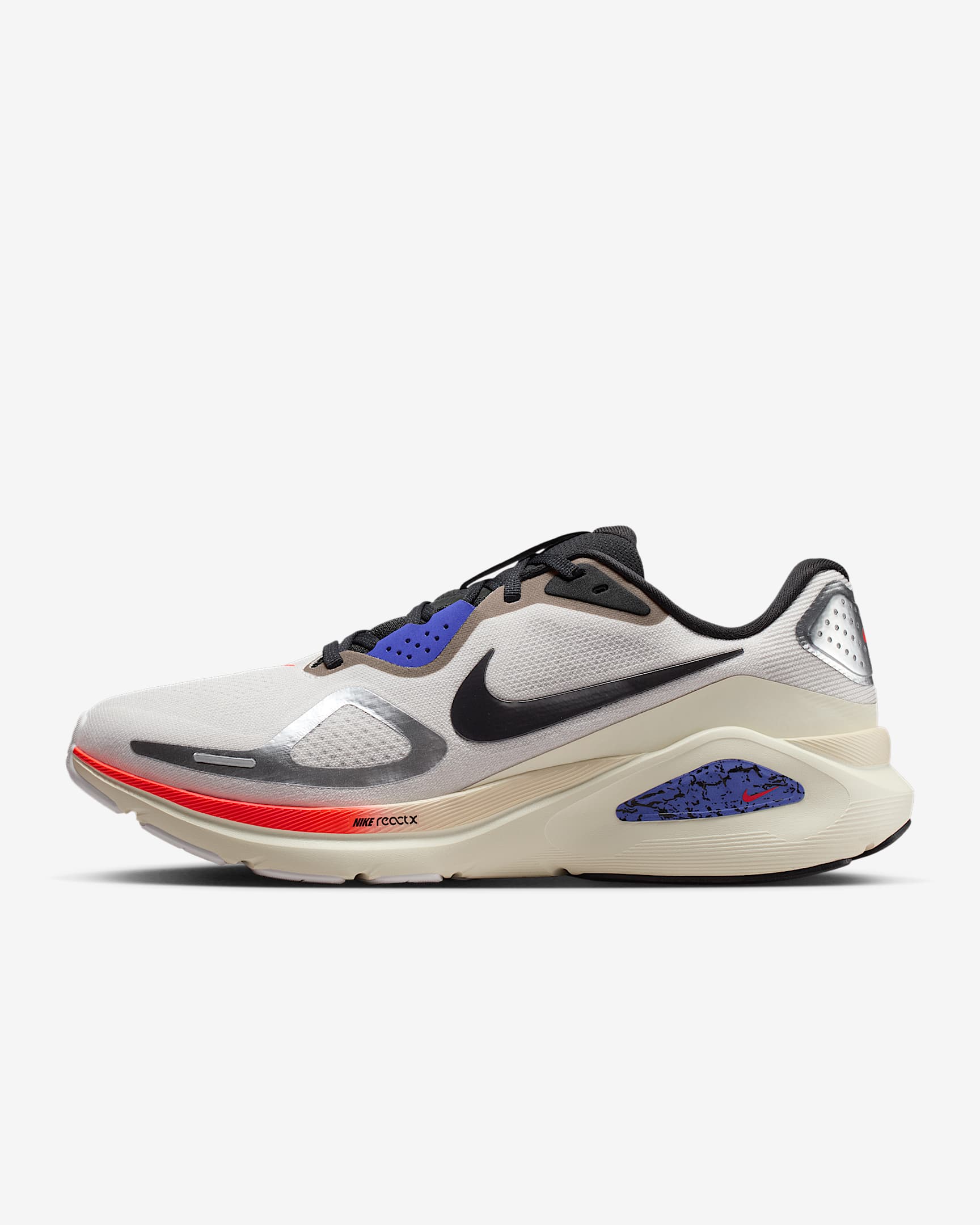 Nike Structure 26 Men's Road Running Shoes - Summit White/Bright Crimson/Persian Violet/Black