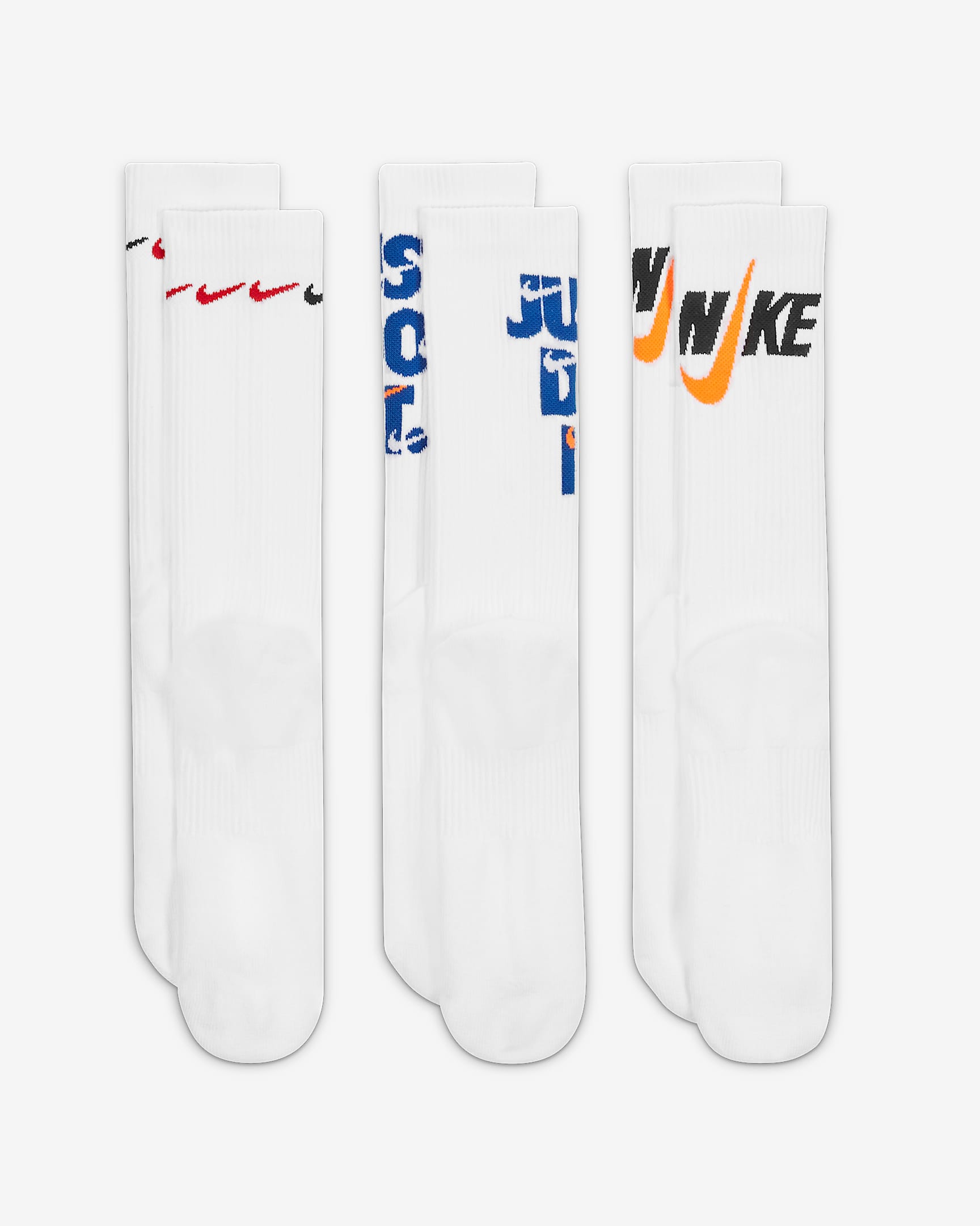 Nike Everyday Plus Cushioned Crew Socks (3 Pairs). Nike UK