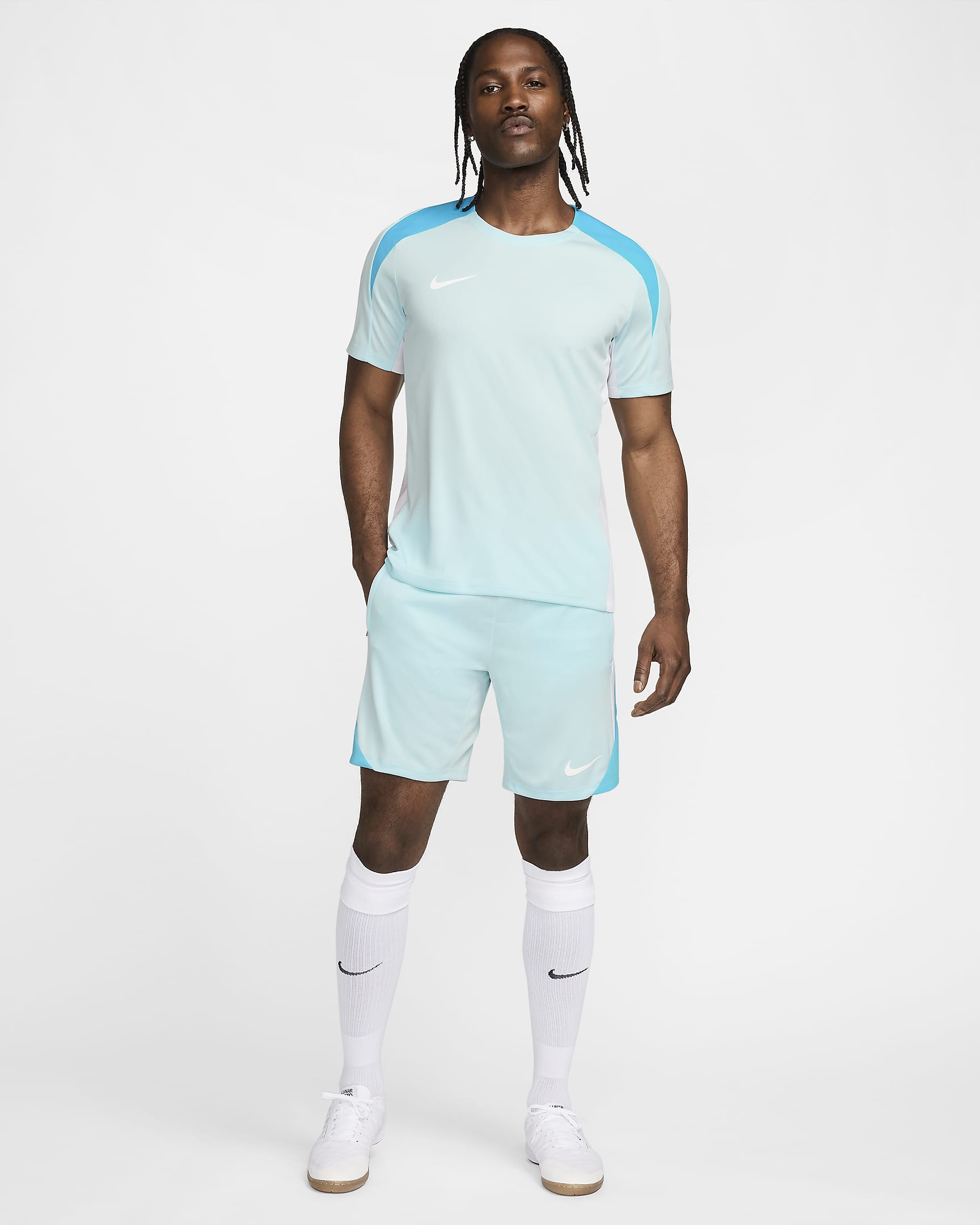 Nike Strike Dri-FIT voetbalshorts voor heren - Glacier Blue/Wit/Baltic Blue/Wit