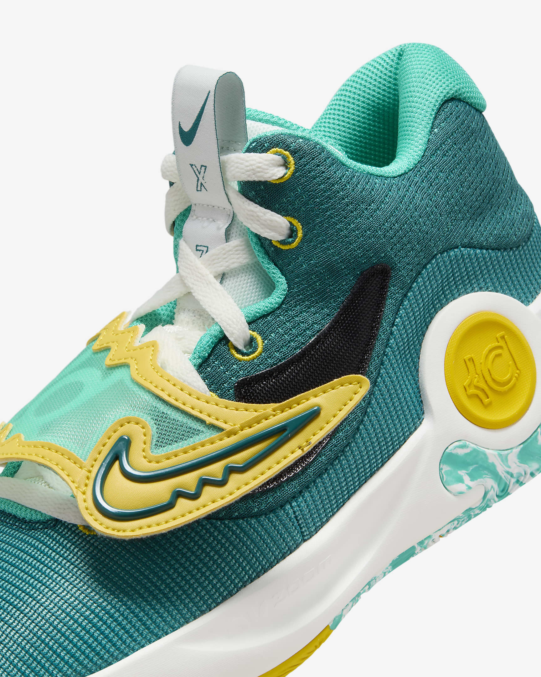 KD Trey 5 X EP Basketball Shoes - Clear Jade/Sail/Vivid Sulphur/Geode Teal