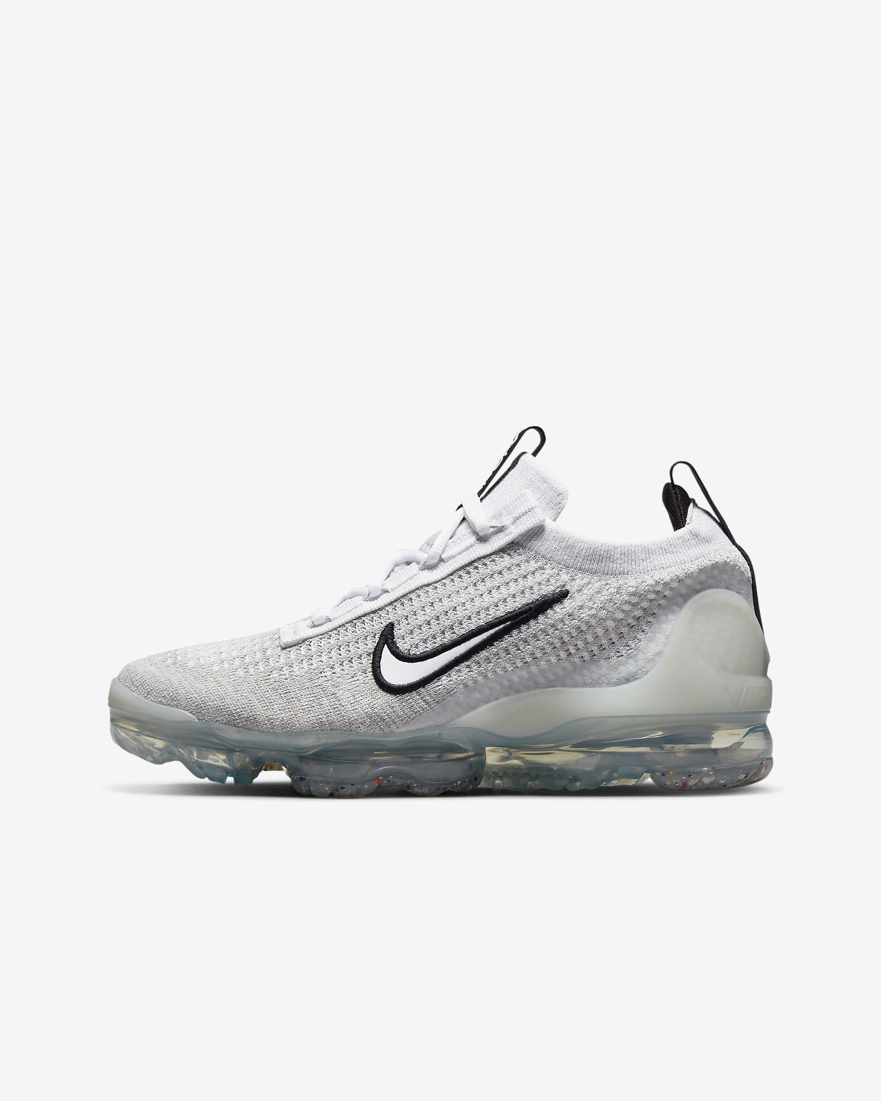 Sko Nike Air VaporMax 2021 FK för ungdom - Vit/Svart/Metallic Silver/Vit