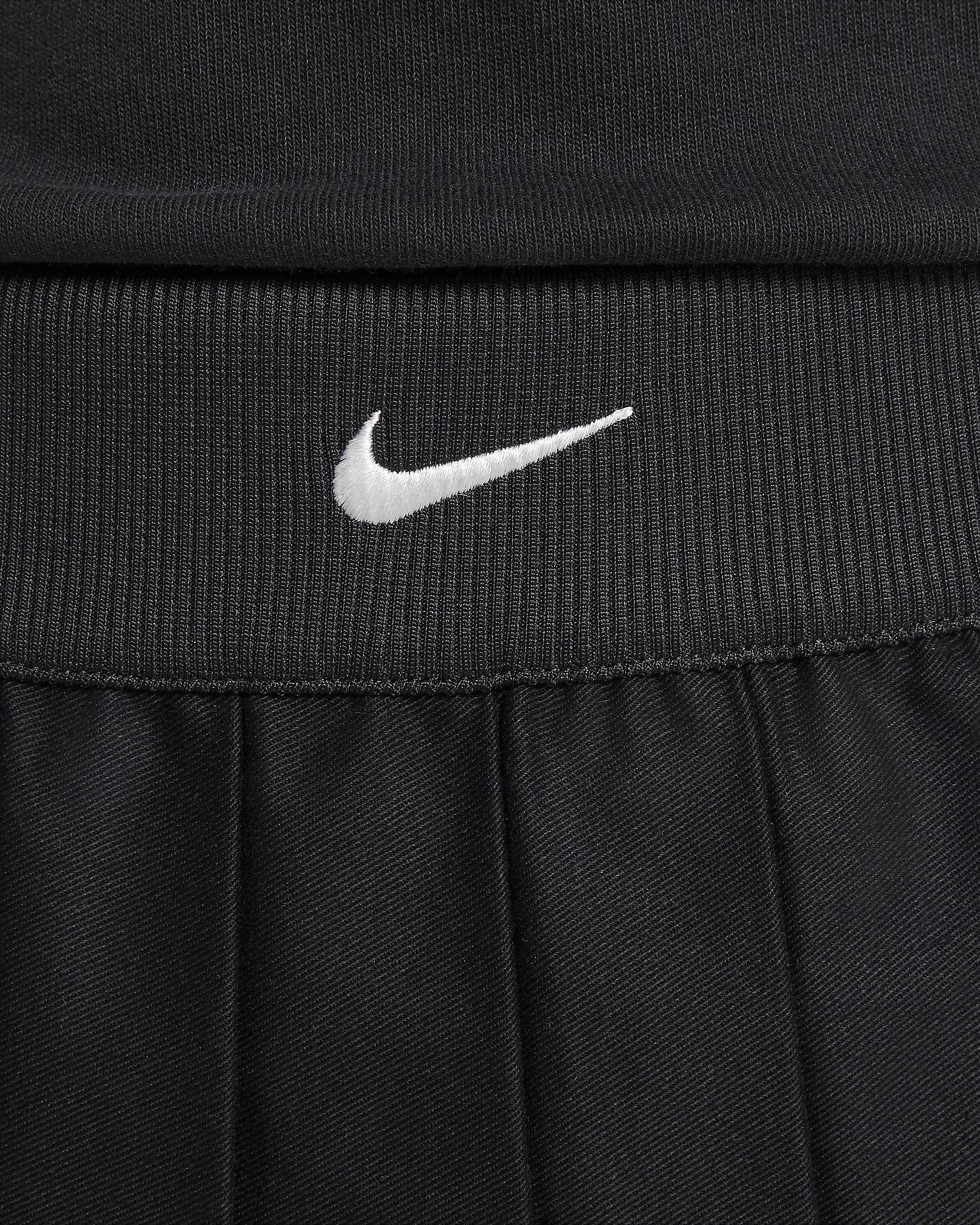 Jupe plissée Nike Sportswear pour fille - Noir/Blanc