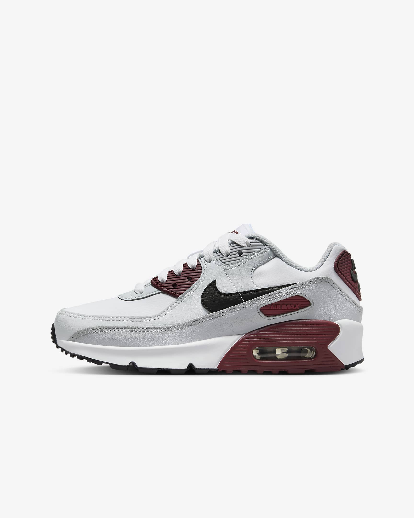 Nike Air Max 90 LTR Older Kids' Shoes - White/Dark Team Red/Pure Platinum/Black