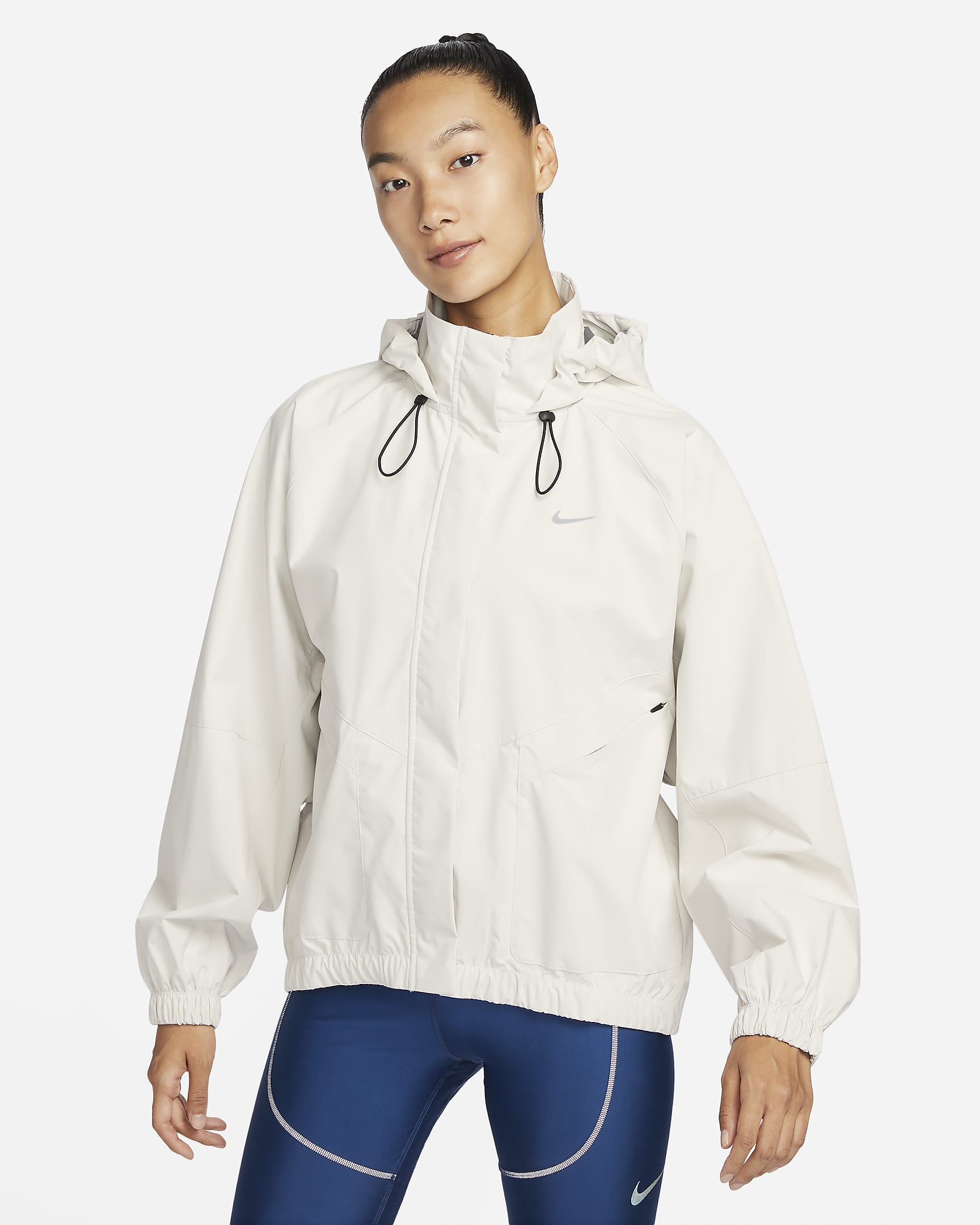 Nike Storm-FIT Swift Women's Running Jacket - Pale Ivory/Black