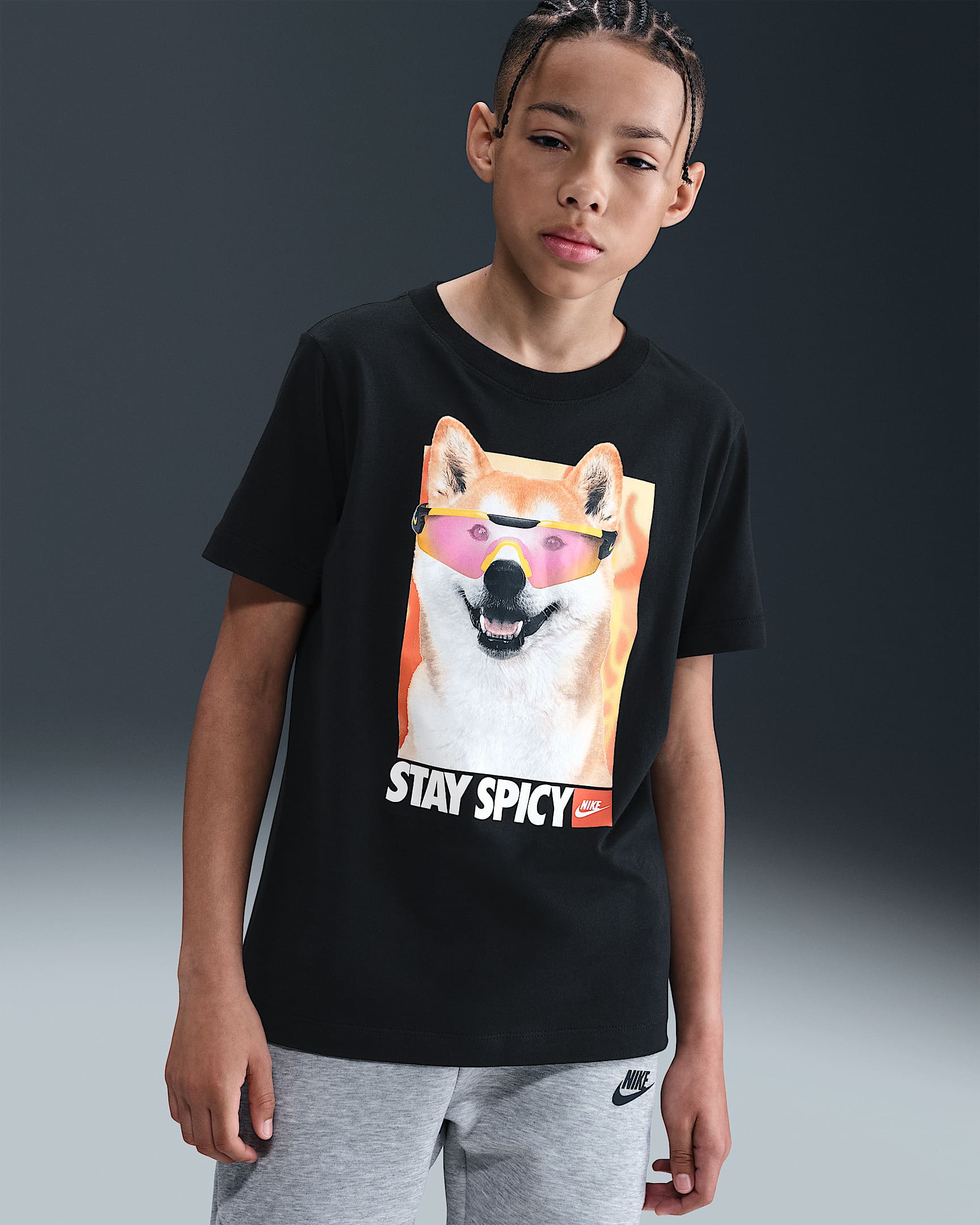 Nike Sportswear Big Kids' T-Shirt - Black