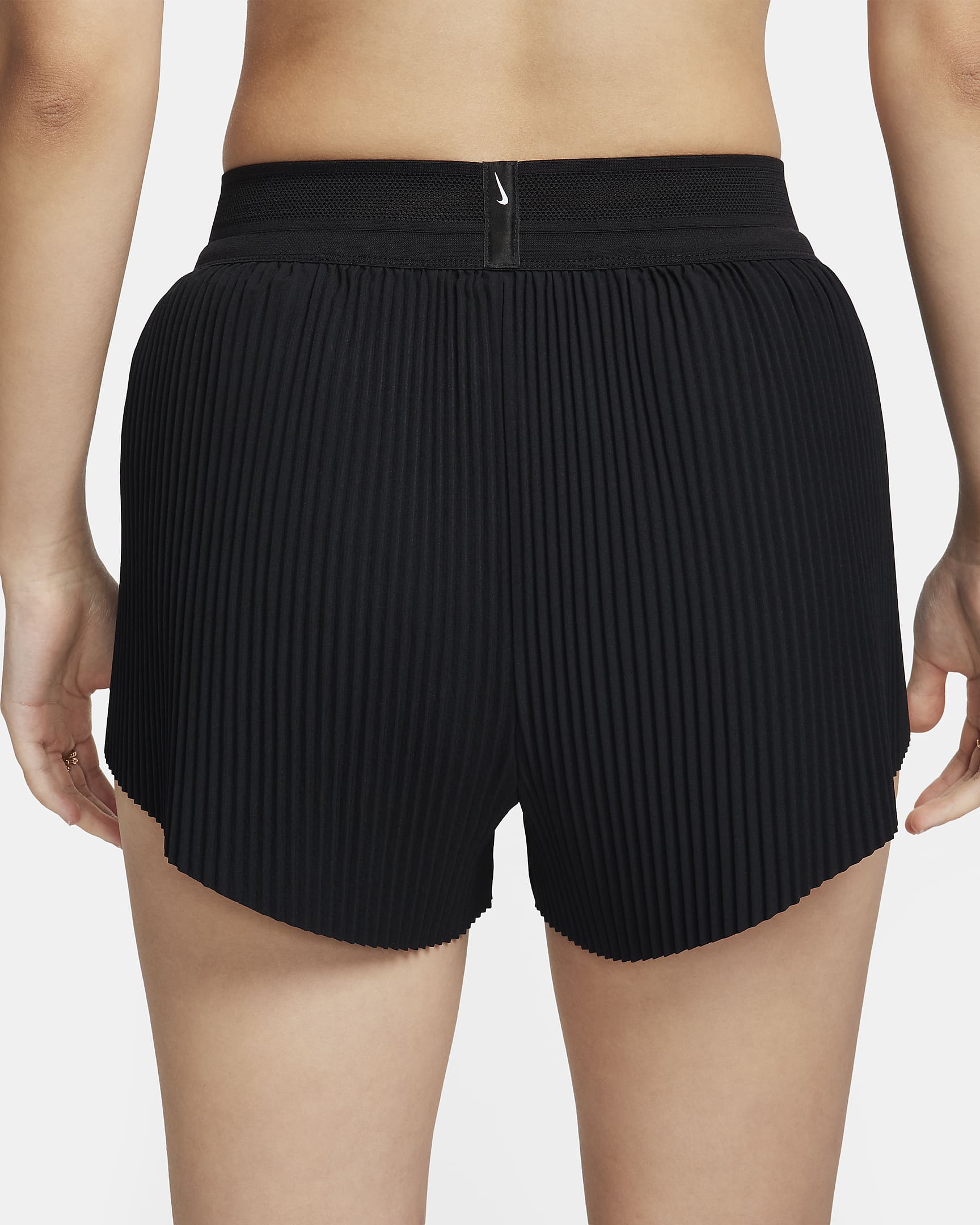 Nike AeroSwift Women's Dri-FIT ADV Mid-Rise Brief-Lined 8cm (approx.) Running Shorts - Black/White