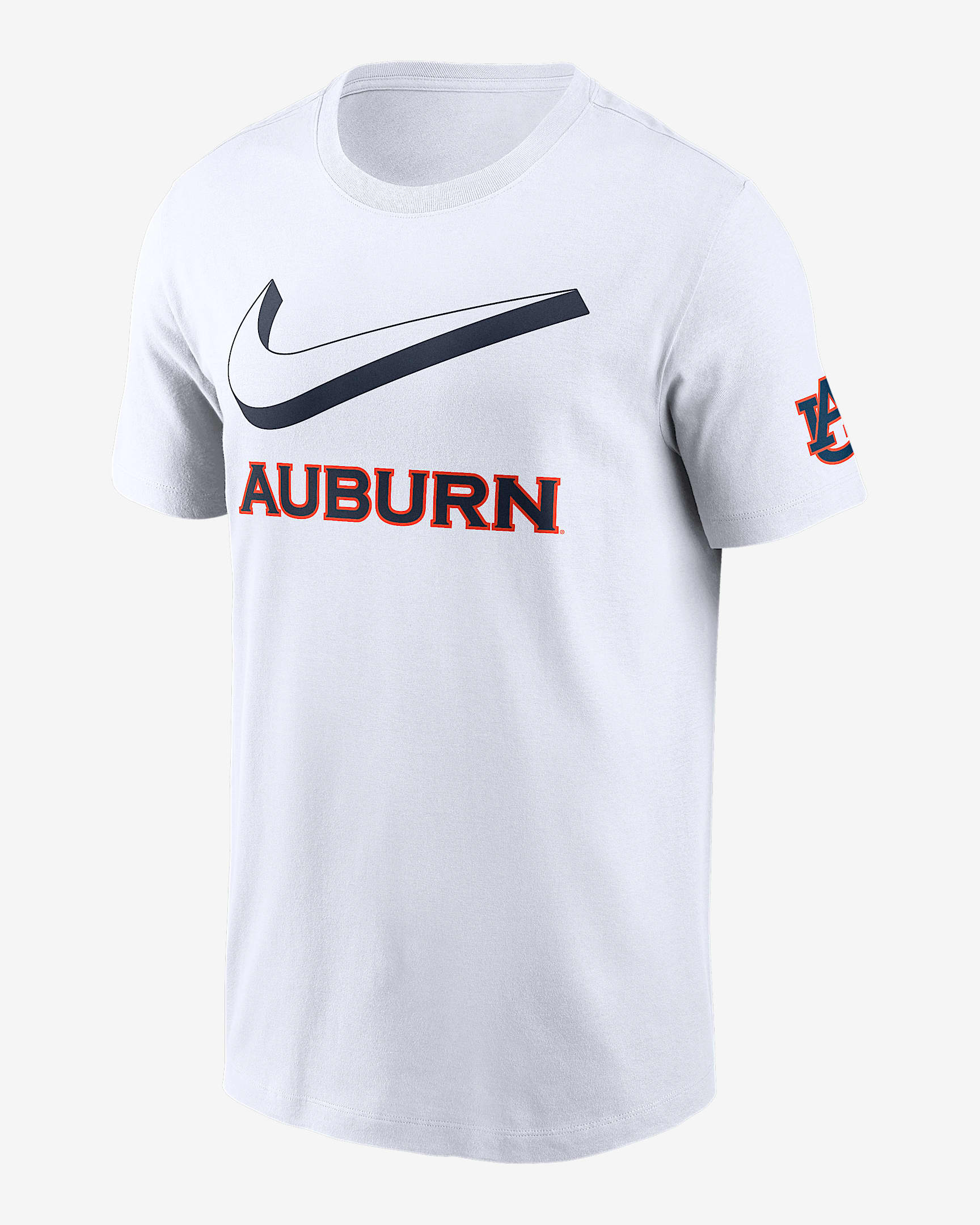 Auburn Primetime Campus 2-Hit Swoosh Men's Nike College T-Shirt - White