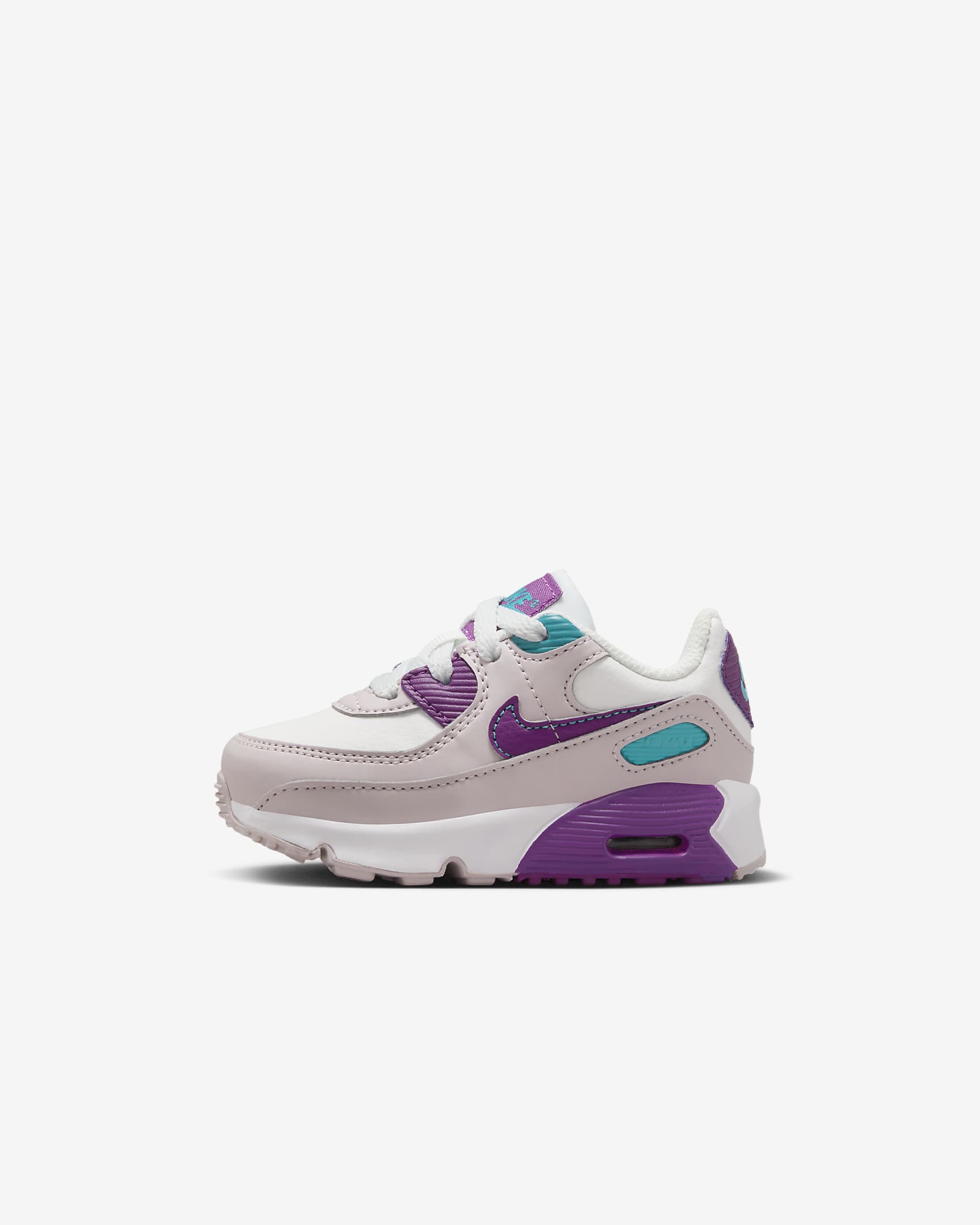 Nike Air Max 90 LTR 嬰幼兒鞋款 - Summit White/Platinum Violet/Aquamarine/Viotech