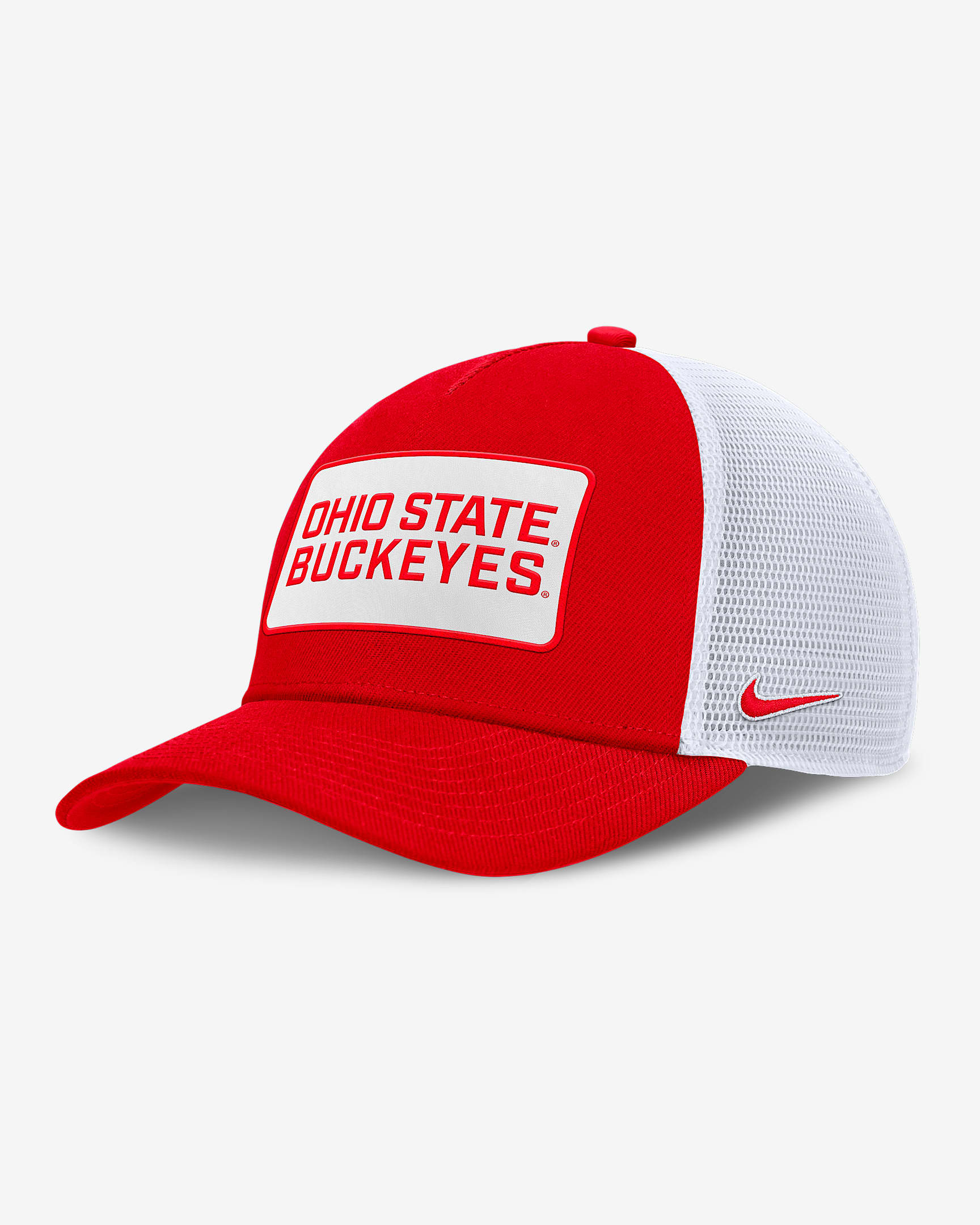 Ohio State On-Field Rise Men's Nike College Trucker Adjustable Hat - University Red