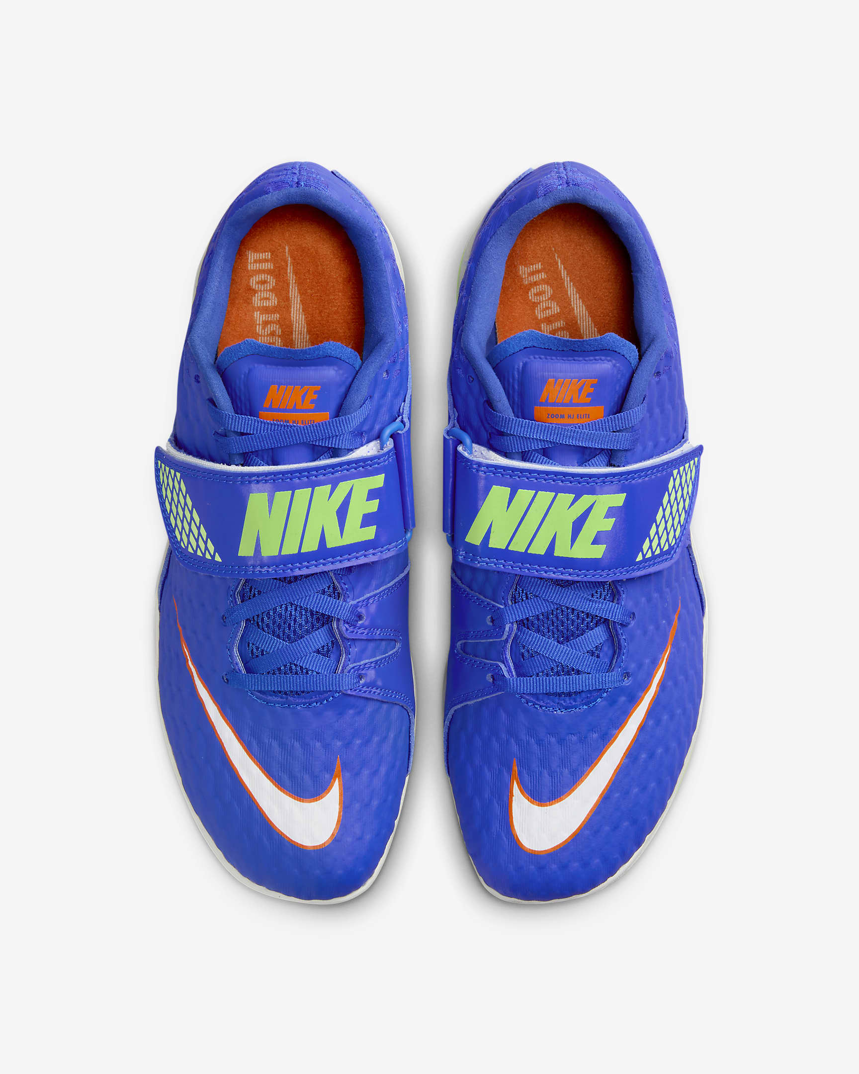 Nike High Jump Elite Athletics Jumping Spikes - Racer Blue/Lime Blast/Safety Orange/White