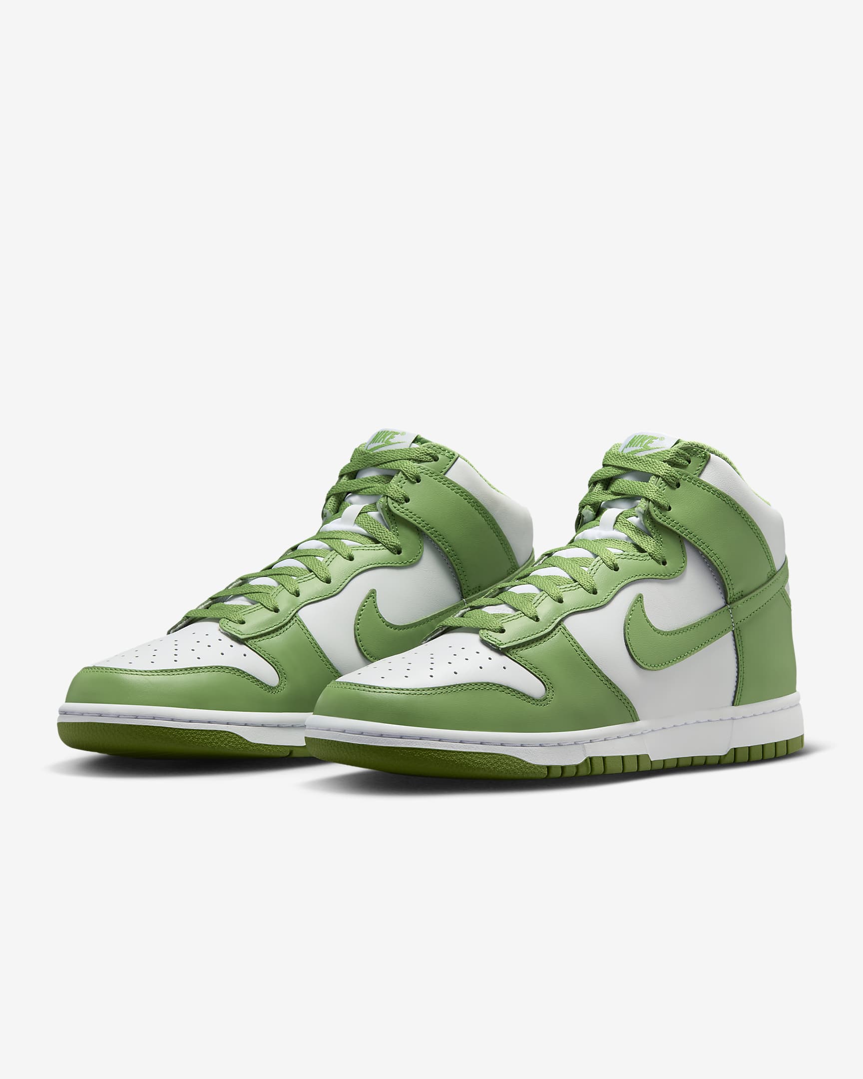 Nike Dunk High Retro Men's Shoes - White/White/Chlorophyll