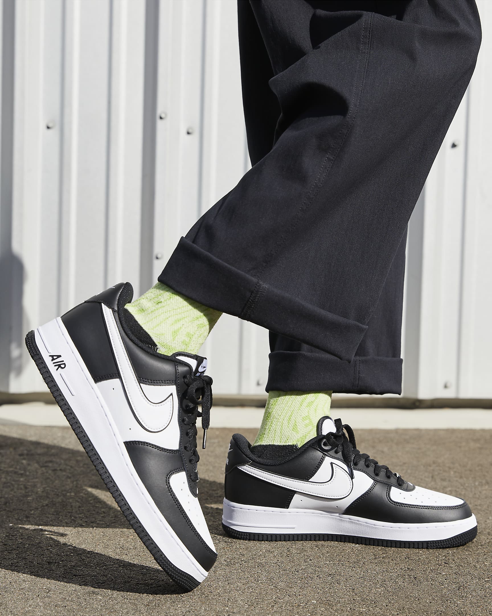 Nike Air Force 1 '07 sko til herre - Svart/Svart/Hvit