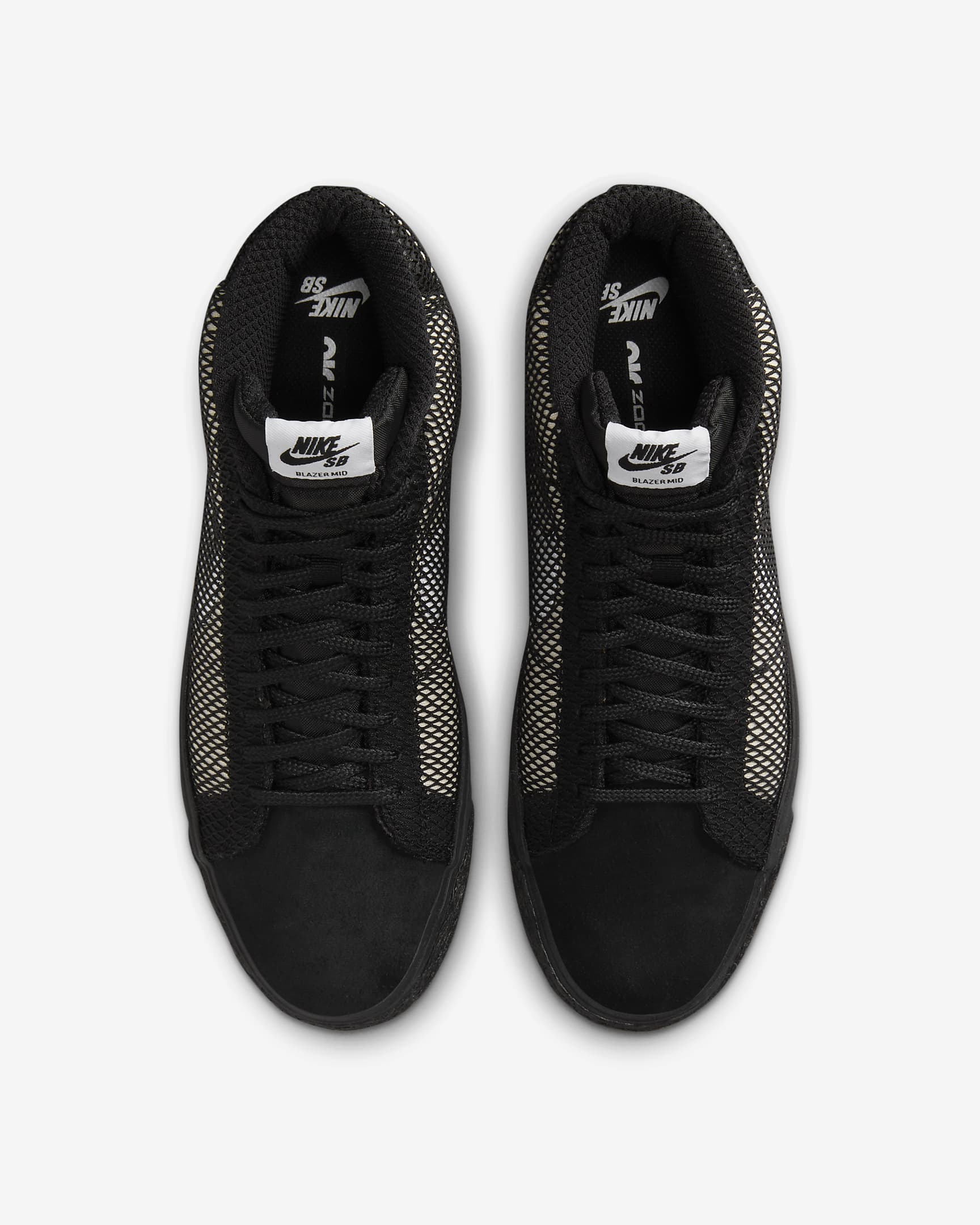 รองเท้าสเก็ตบอร์ด Nike SB Zoom Blazer Mid Premium - ขาว/ขาว/ดำ/ดำ