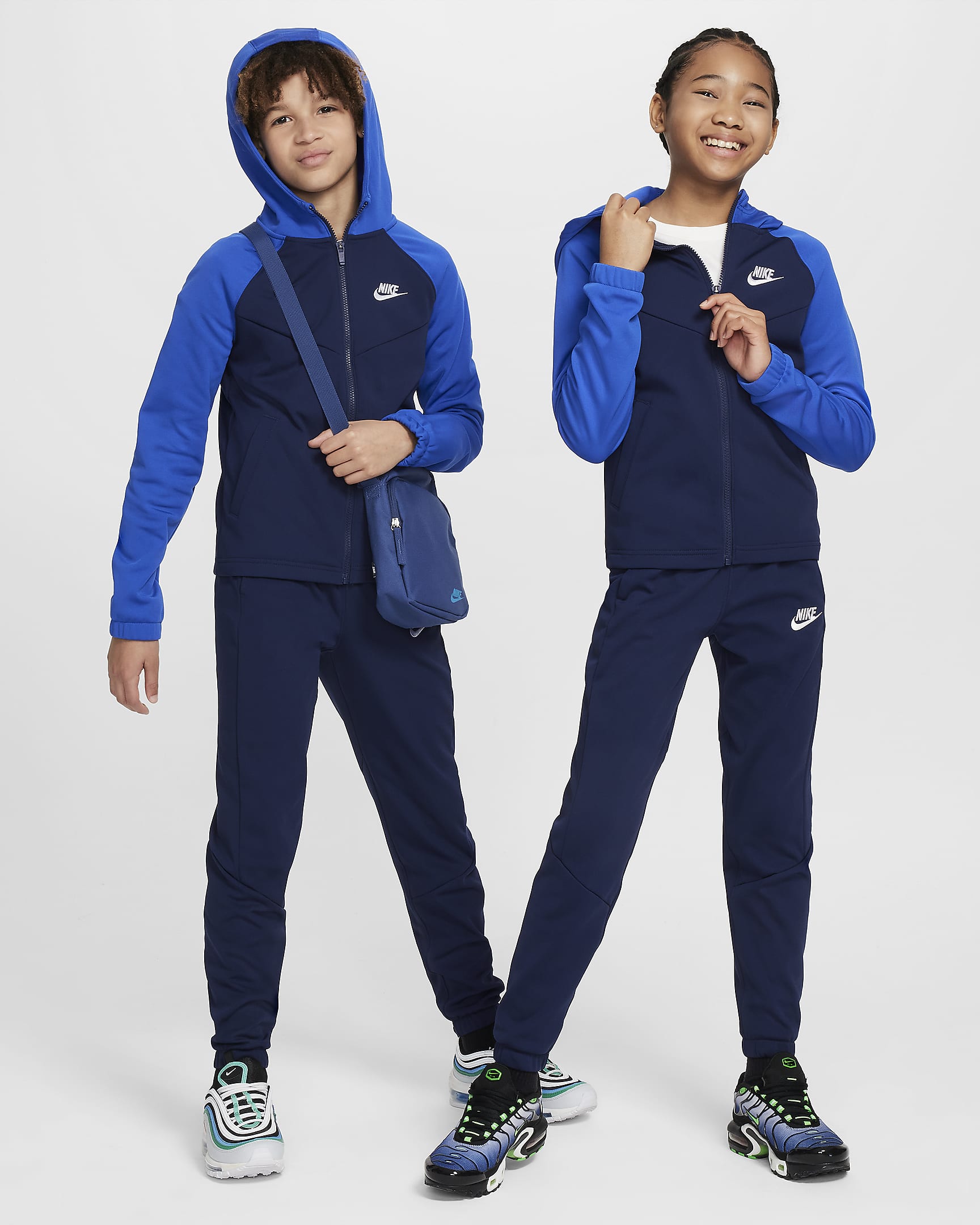 Nike Sportswear Older Kids' Tracksuit - Game Royal/Midnight Navy/White