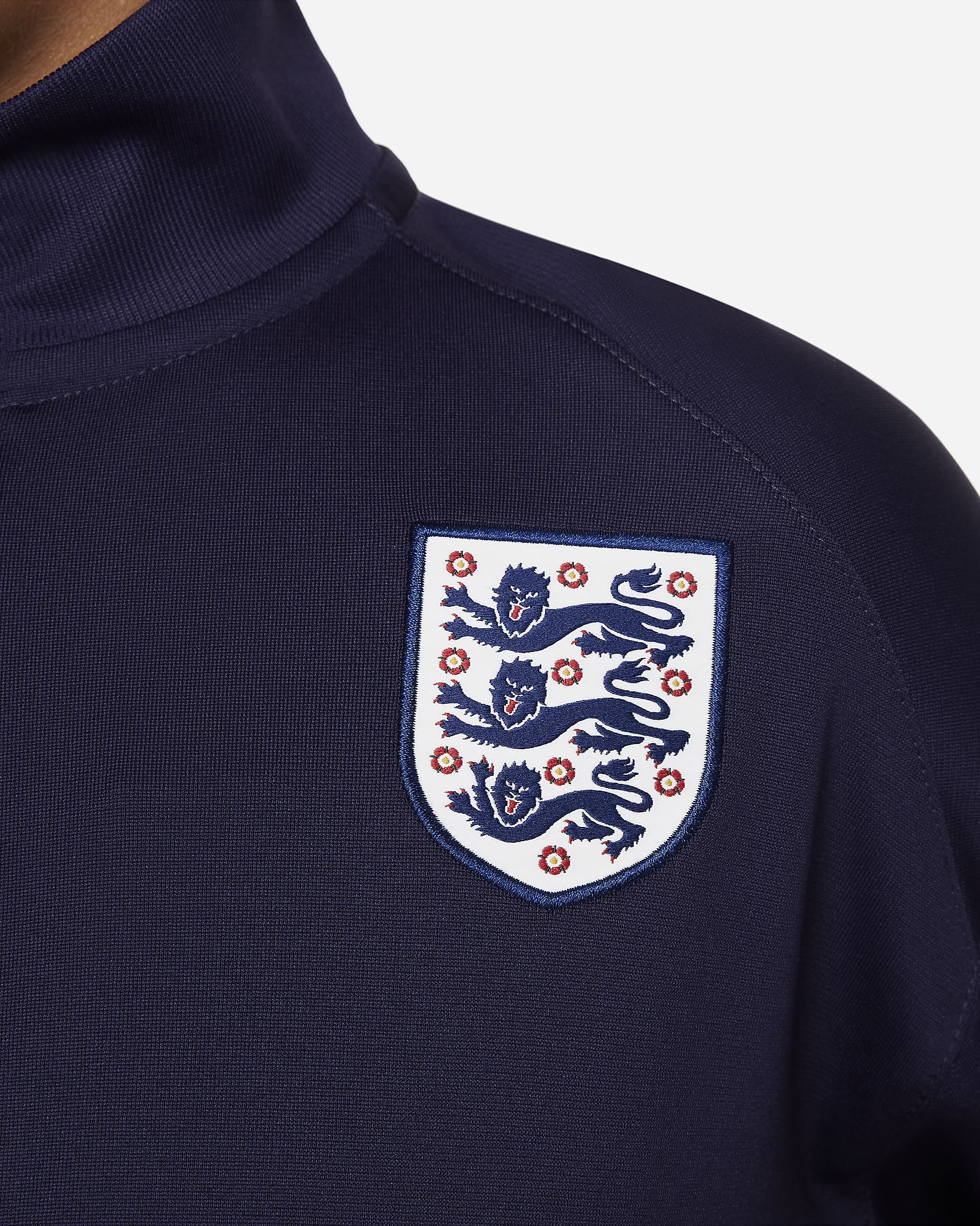 England Strike Dri-FIT-Fußball-Trainingsanzug aus Strickmaterial für jüngere Kinder - Purple Ink/Rosewood/Weiß