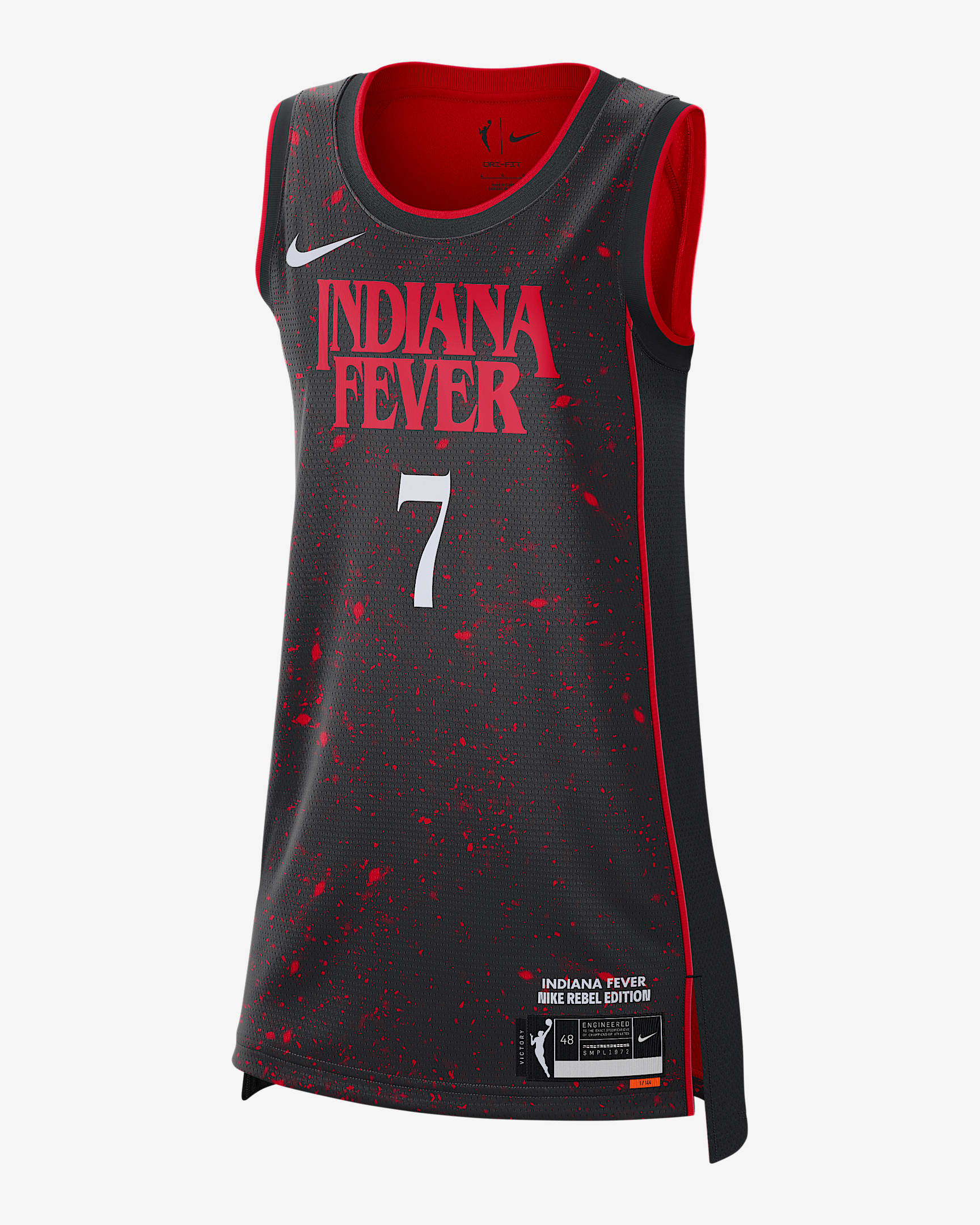 Aliyah Boston Indiana Fever x Stranger Things 2025 Rebel Edition Women’s Nike Dri-FIT WNBA Victory Jersey - Black/University Red