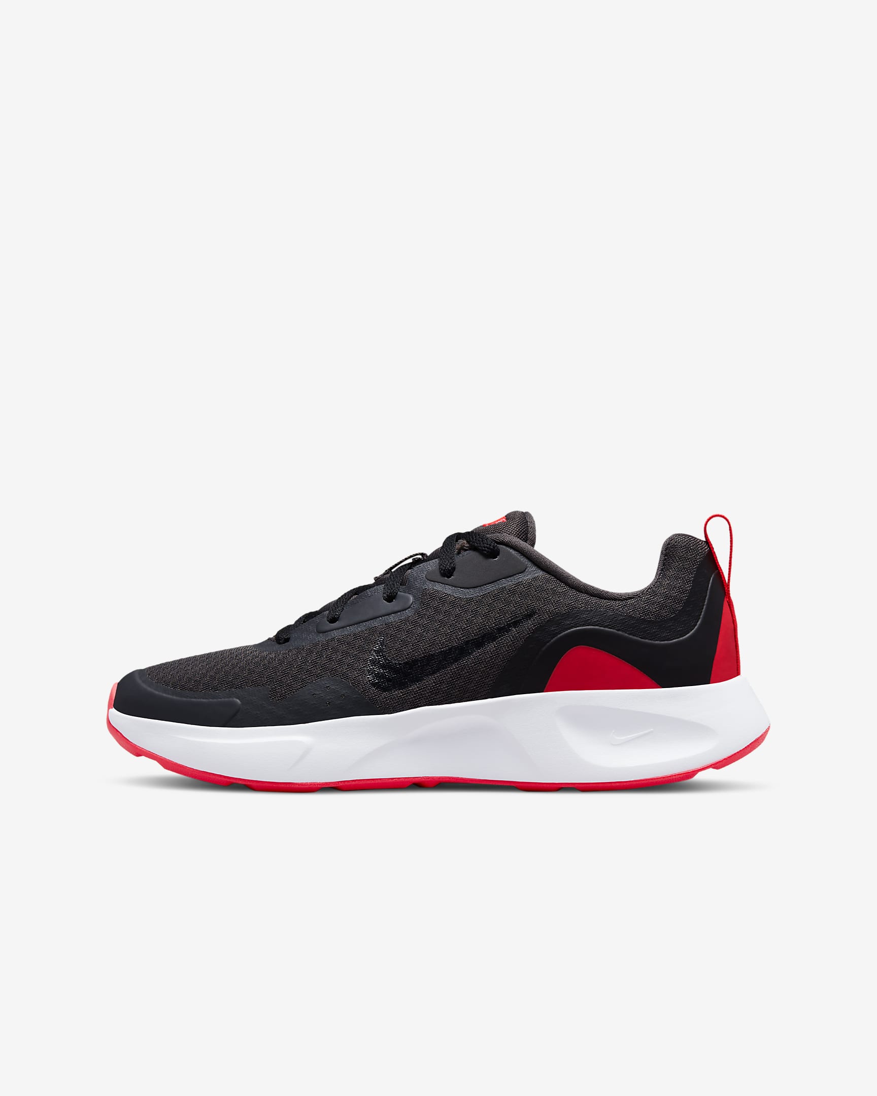 Nike WearAllDay Calzado para niños talla grande - Ceniza medio/Rojo sirena/Negro